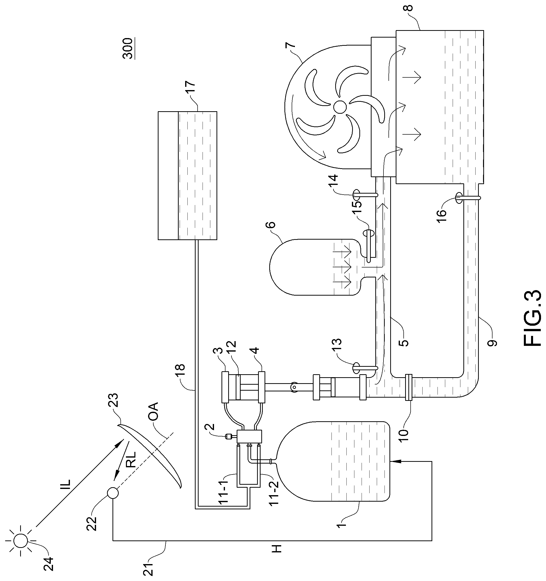 Patent US12305622 Figure 3 – Concentrated solar power storage system and method