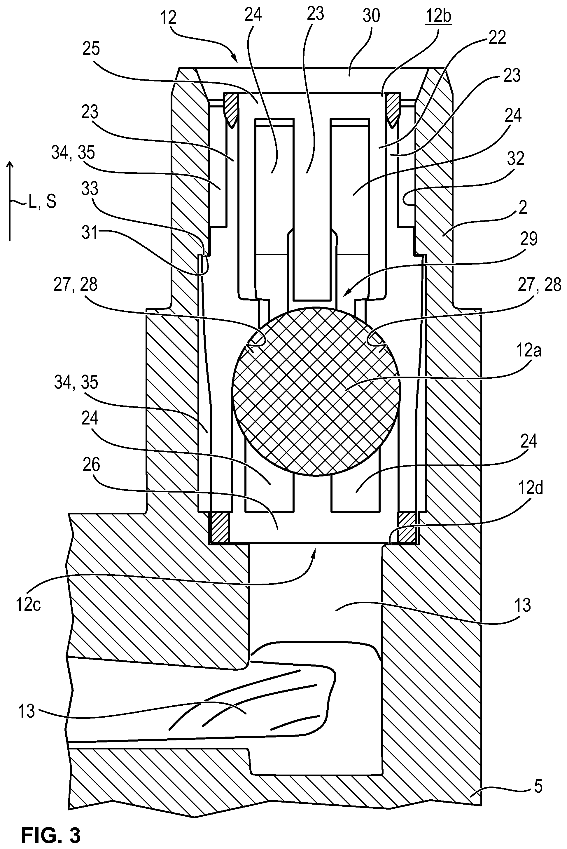 Patent US12305639 Figure 3 – Electromotive oil pump comprising a non-return valve