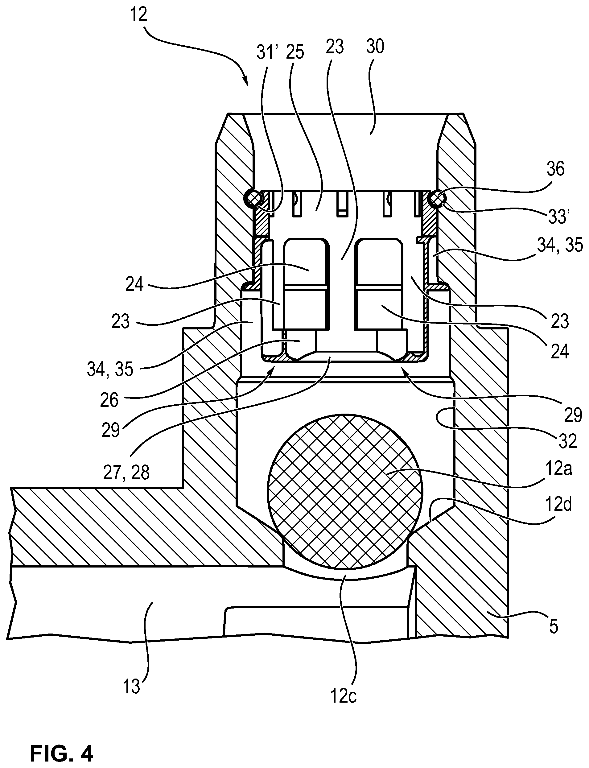Patent US12305639 Figure 4 – Electromotive oil pump comprising a non-return valve