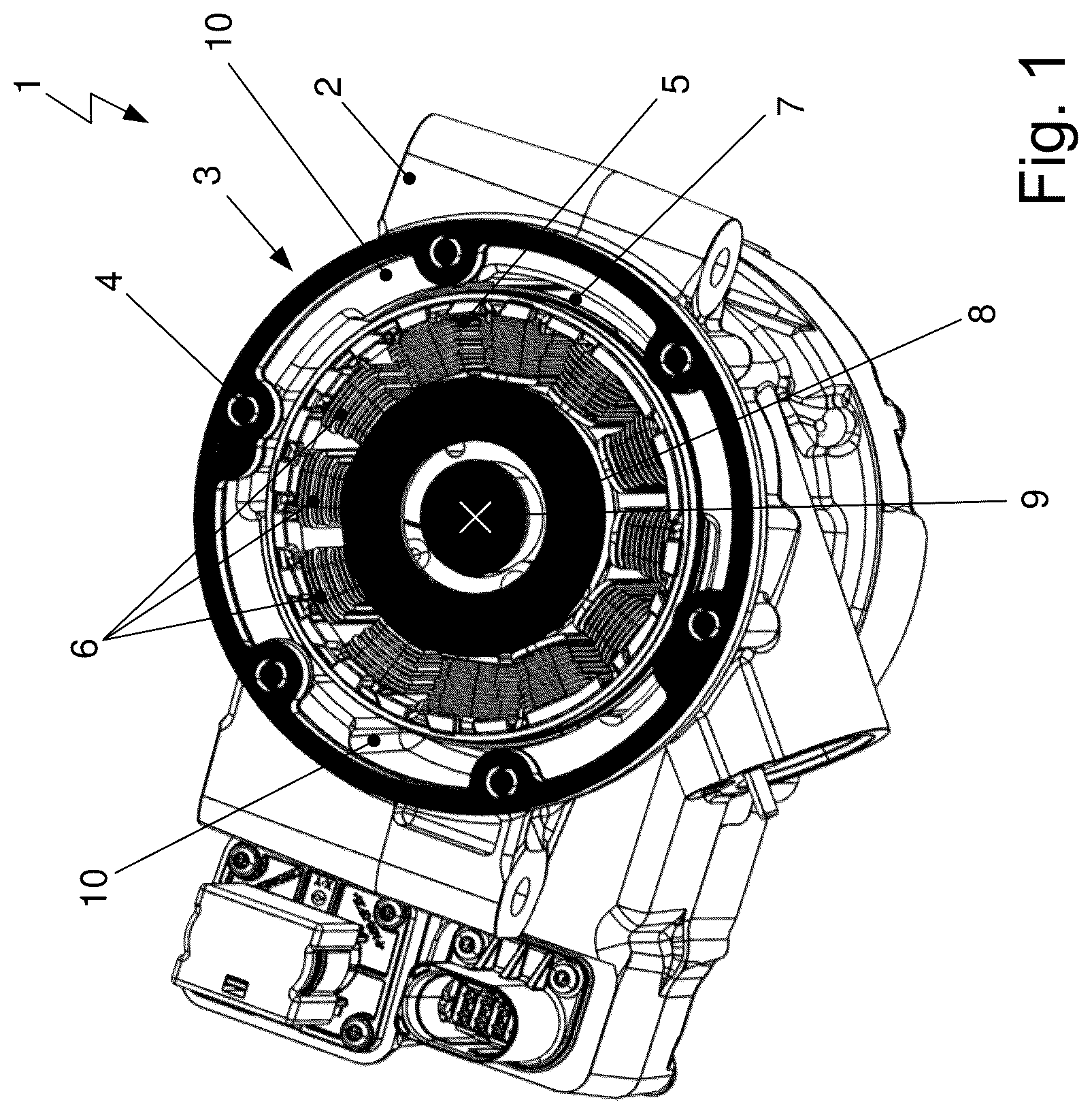 Patent US12305646 Figure 1 – Compressor sealing element arrangement near stator for controlling gaseous fluid flow there through