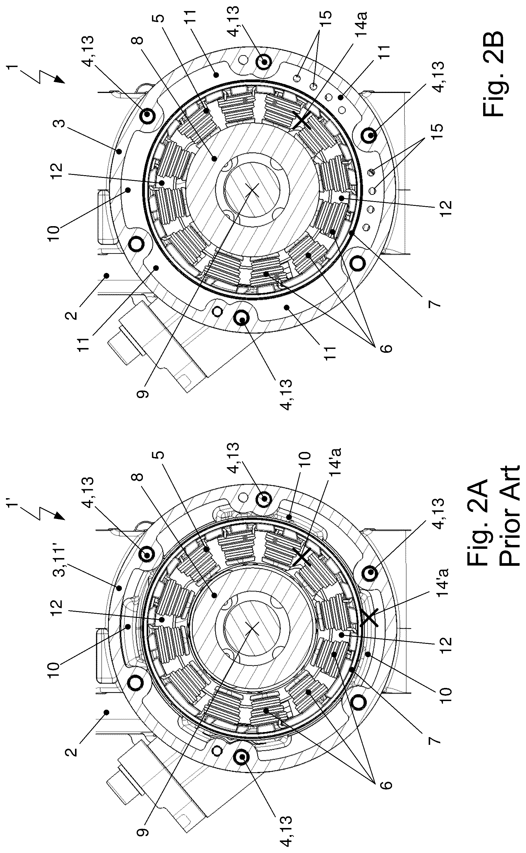 Patent US12305646 Figure 2 – Compressor sealing element arrangement near stator for controlling gaseous fluid flow there through