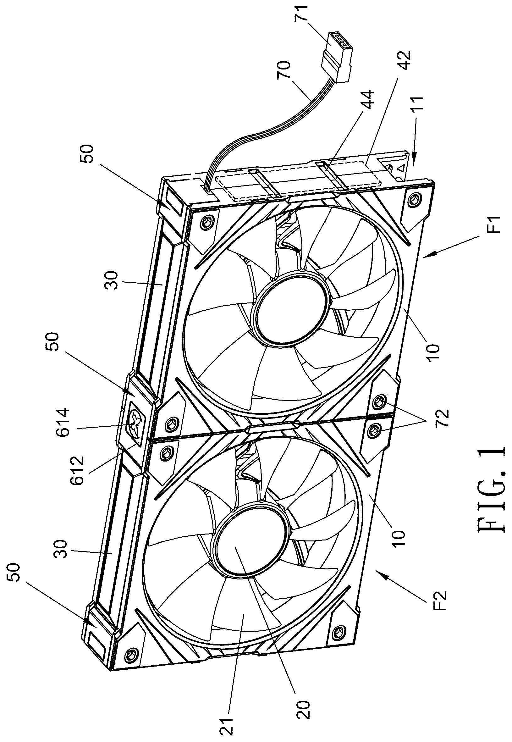 Patent US12305655 — Parallel-connected lighting fan — Figure 1