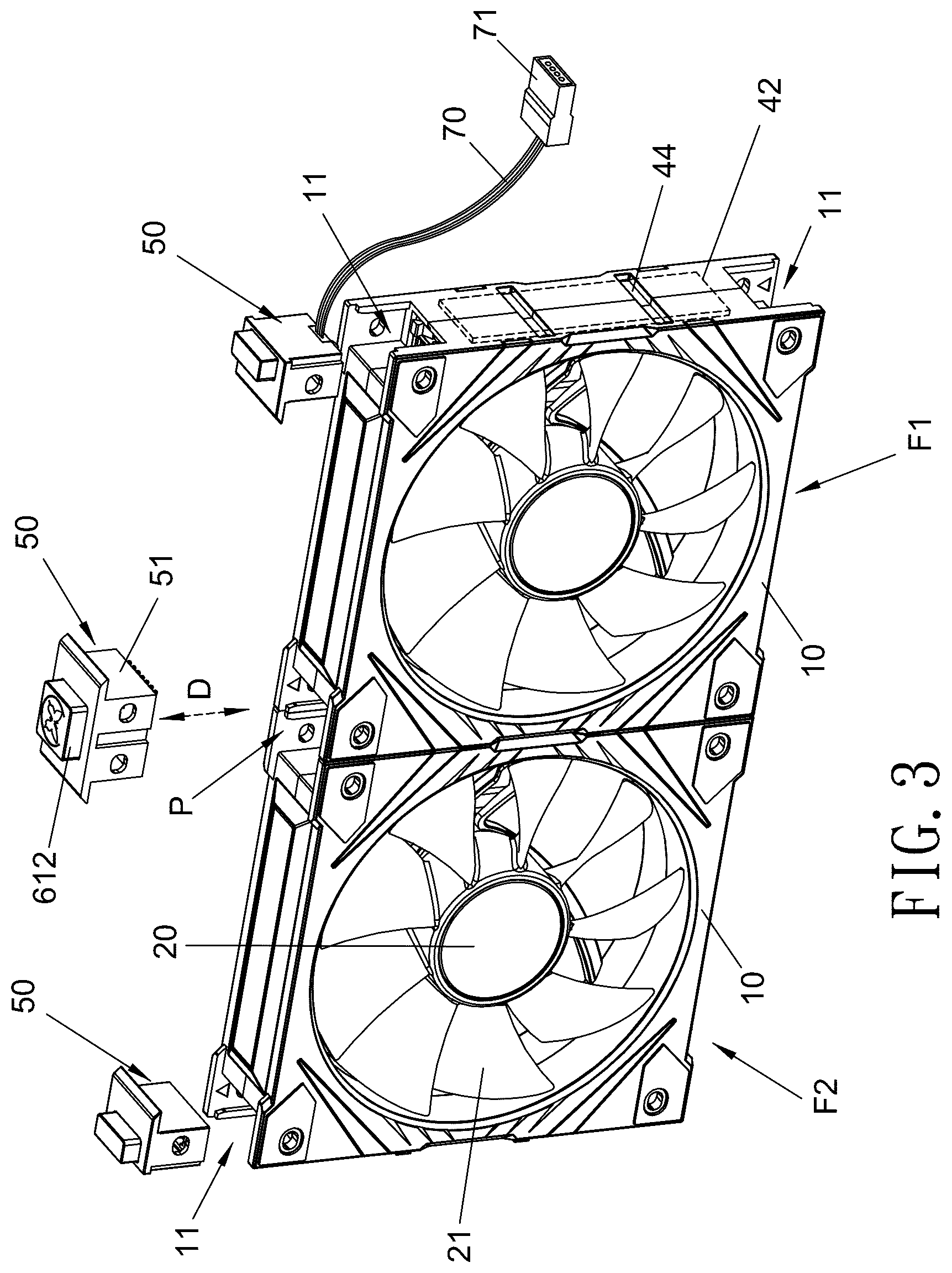 Patent US12305655 Figure 3 – Parallel-connected lighting fan