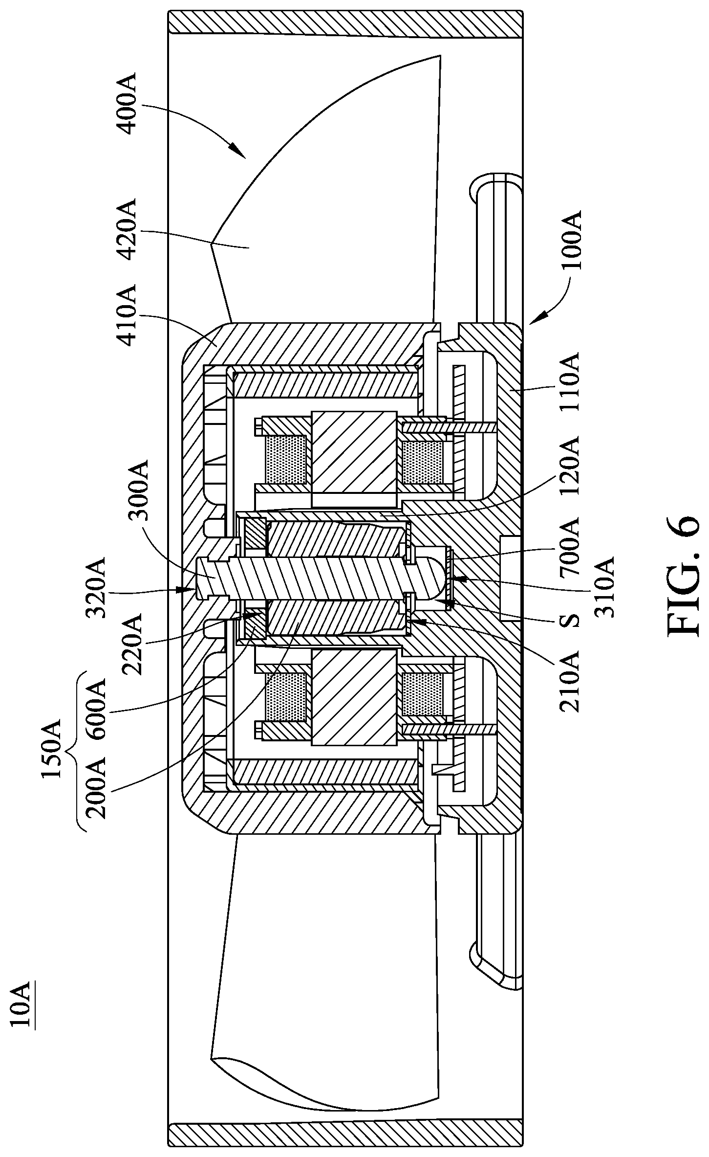 Patent US12305660 Figure 6 – Fan device with stability maintenance assembly