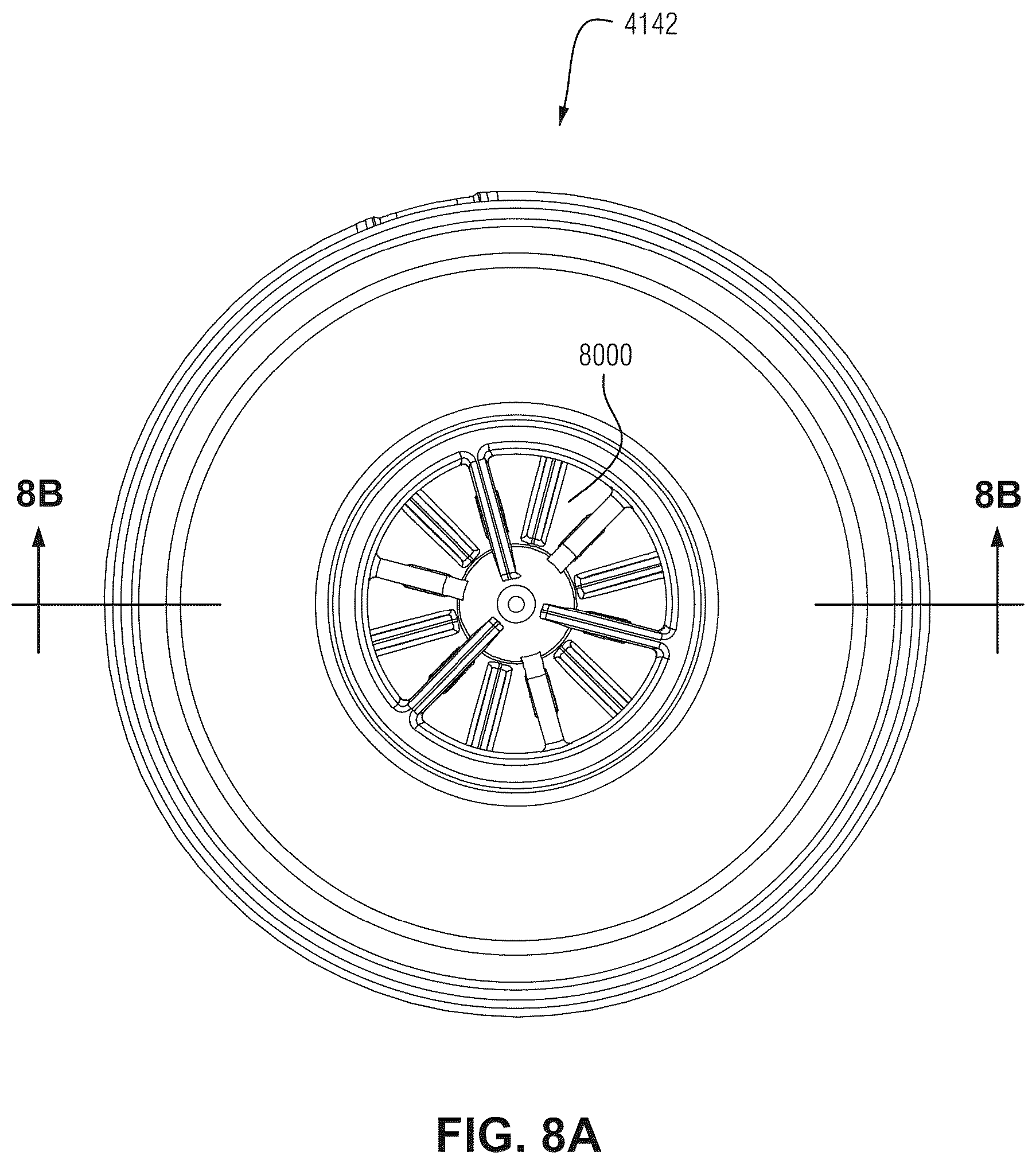 Patent US12305667 Figure 14 – Impeller with inclined and reverse inclined blades