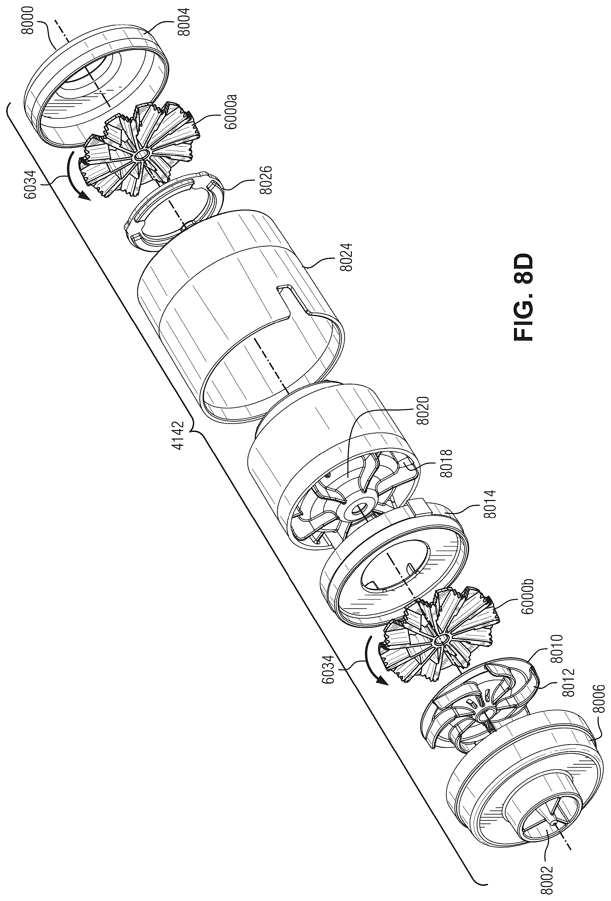 Patent US12305667 Figure 17 – Impeller with inclined and reverse inclined blades
