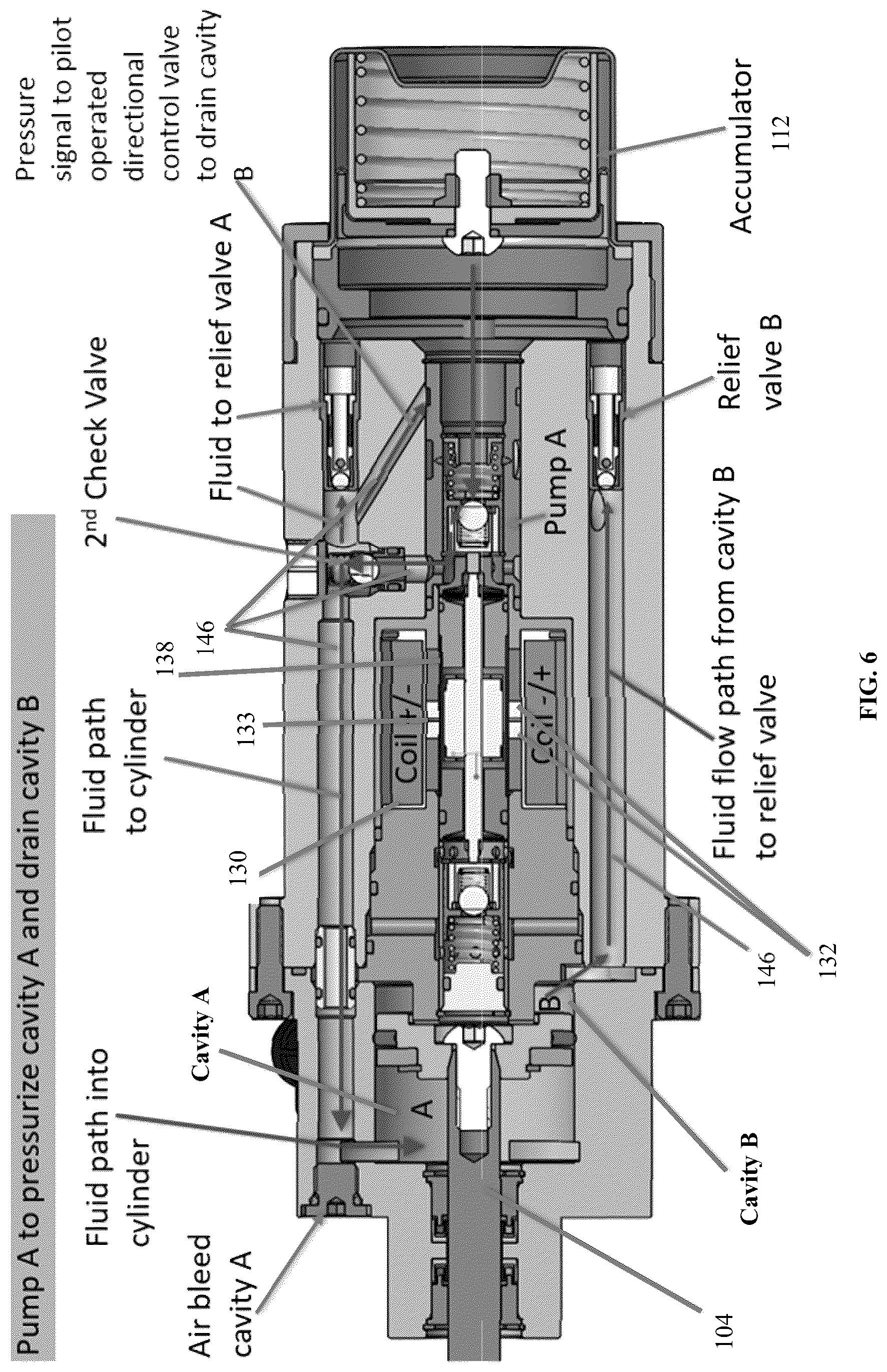 Patent US12305671 Figure 6 – Electro-hydrostatic actuator