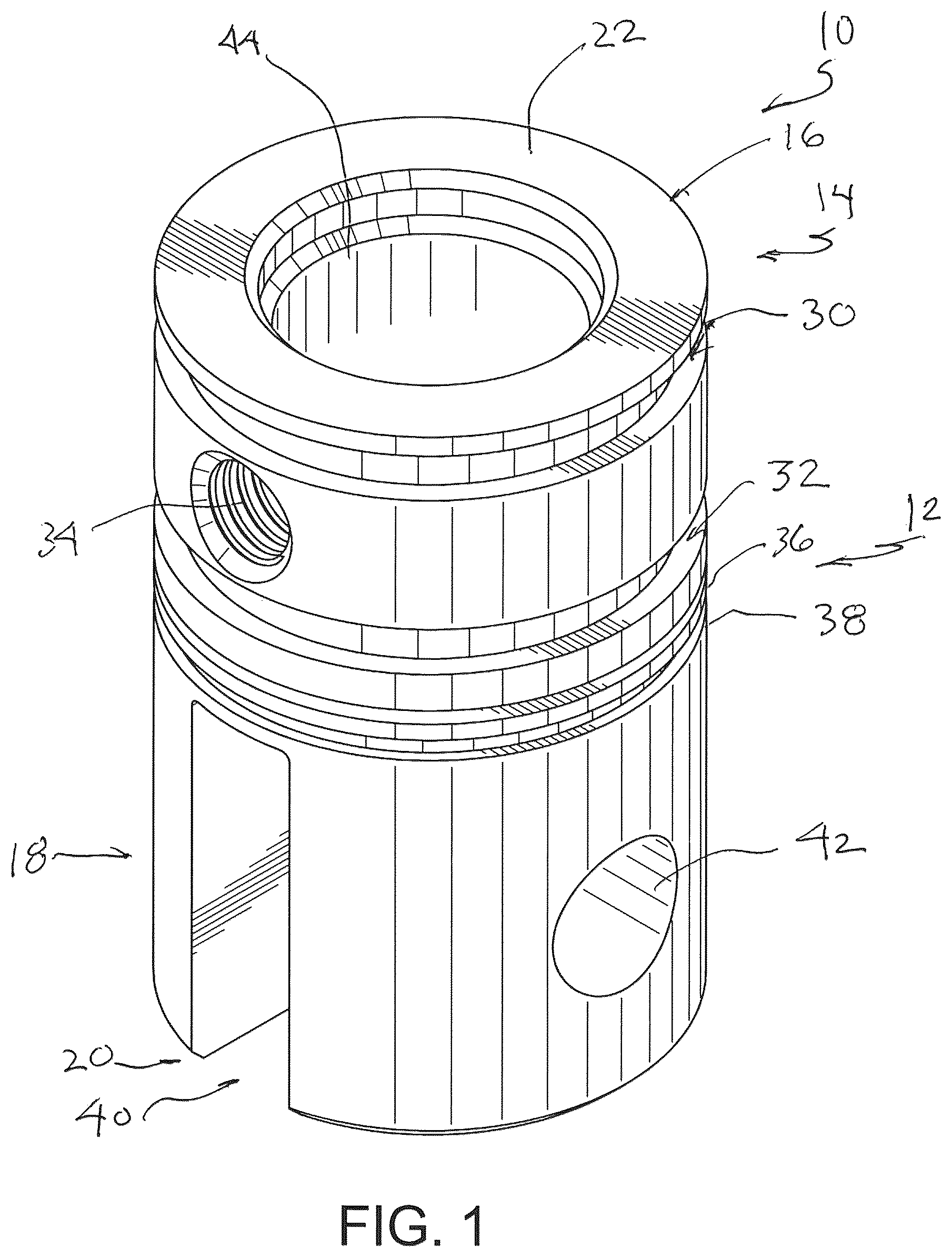 Patent US12305672 Figure 1 – Hydraulic cylinder bottom end cap