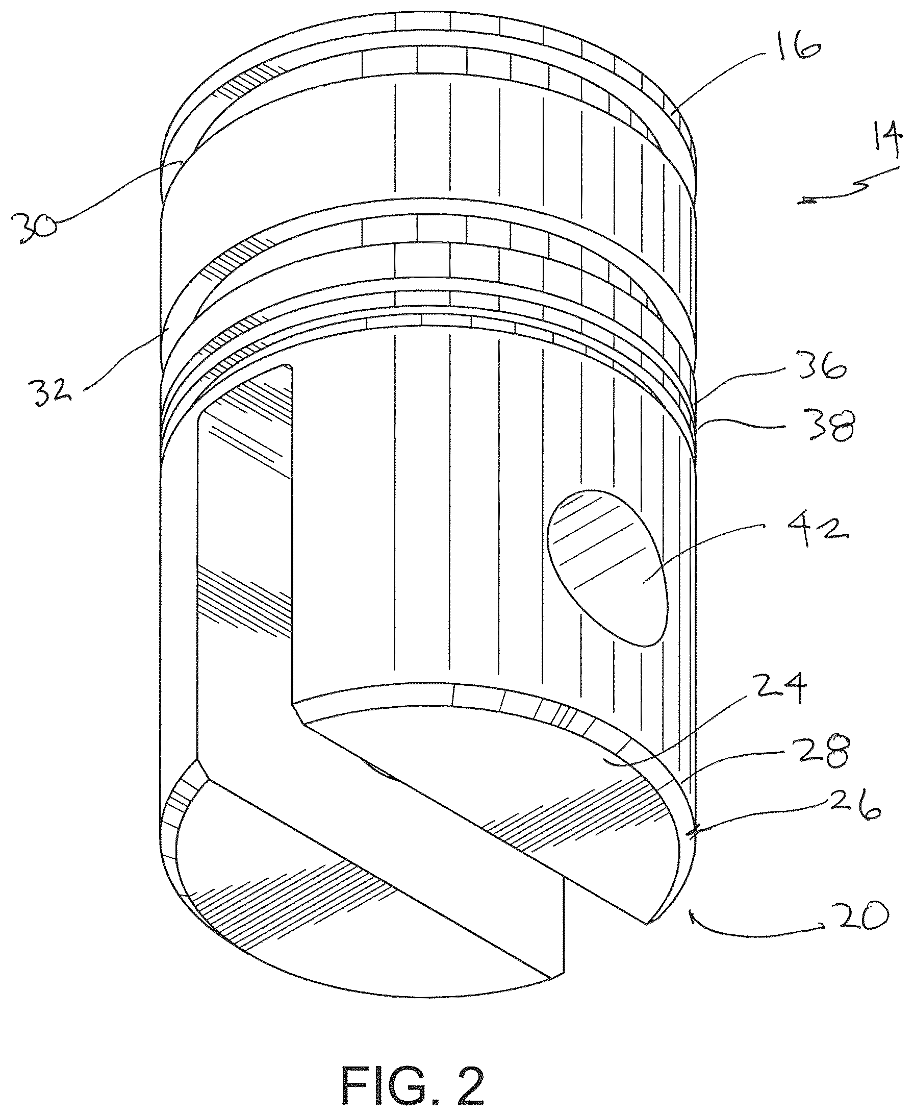 Patent US12305672 Figure 2 – Hydraulic cylinder bottom end cap