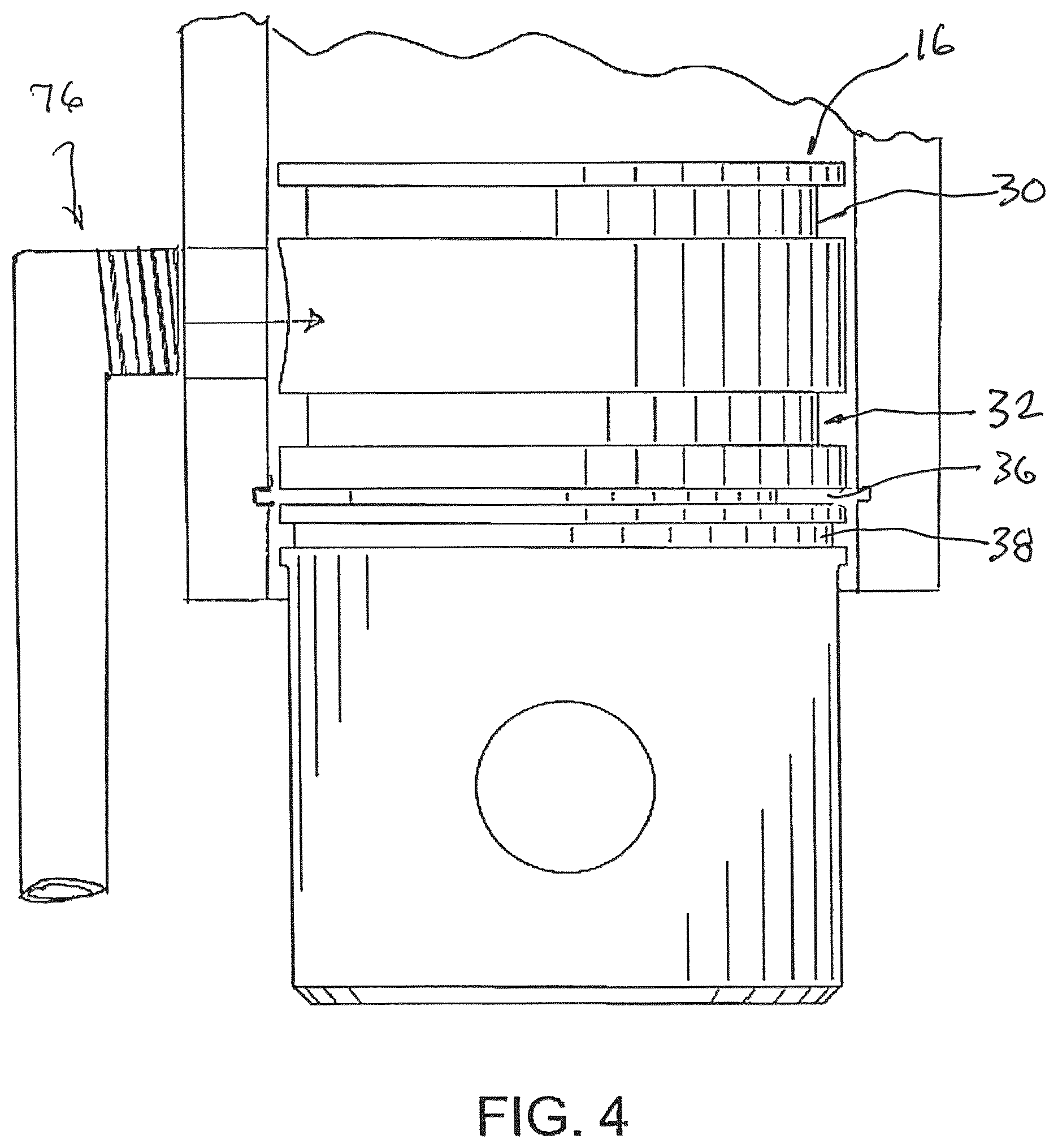Patent US12305672 Figure 4 – Hydraulic cylinder bottom end cap