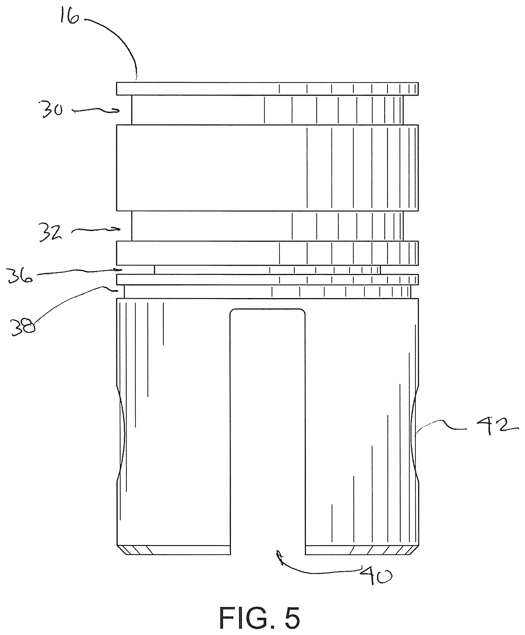 Patent US12305672 Figure 5 – Hydraulic cylinder bottom end cap