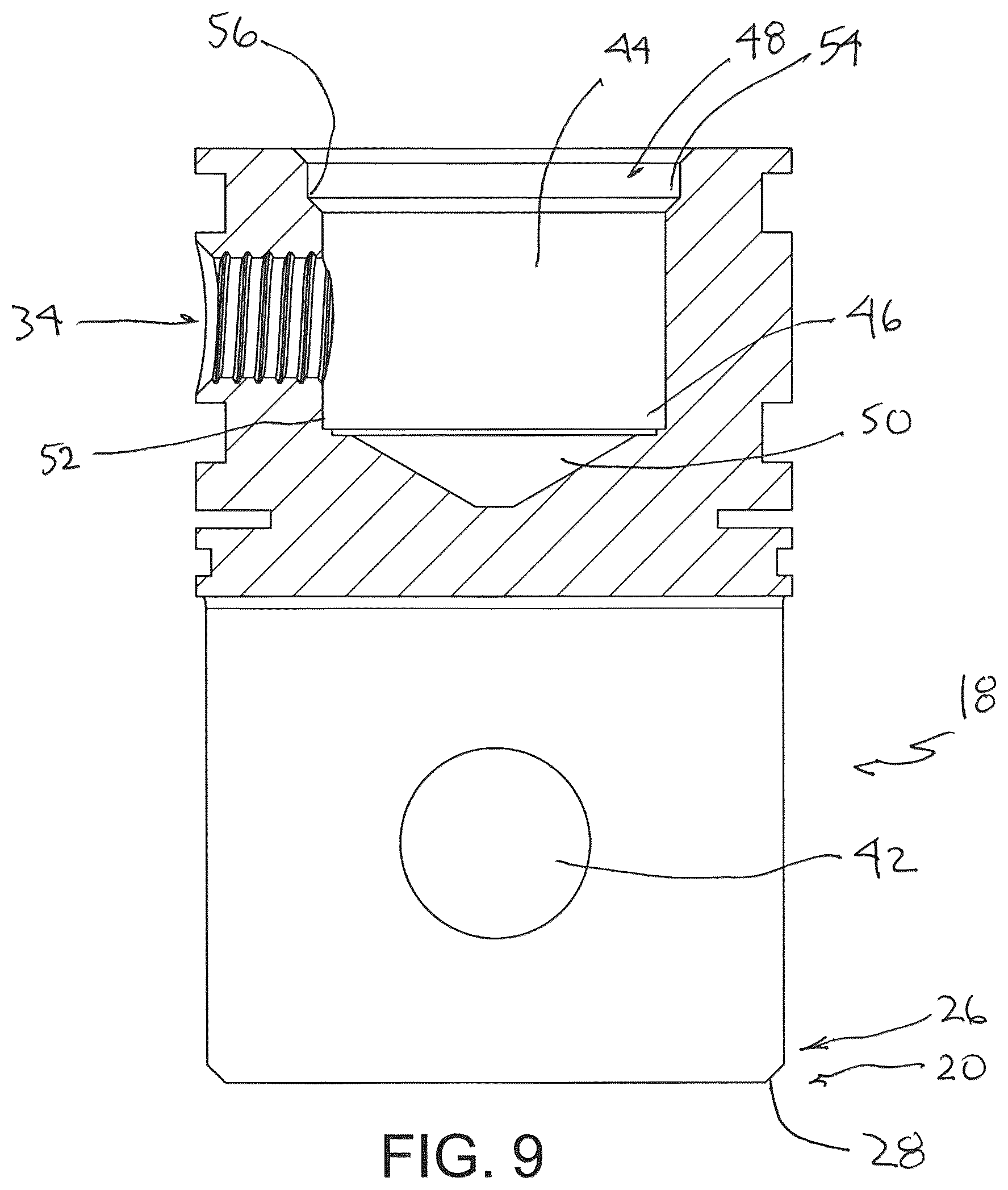 Patent US12305672 Figure 8 – Hydraulic cylinder bottom end cap