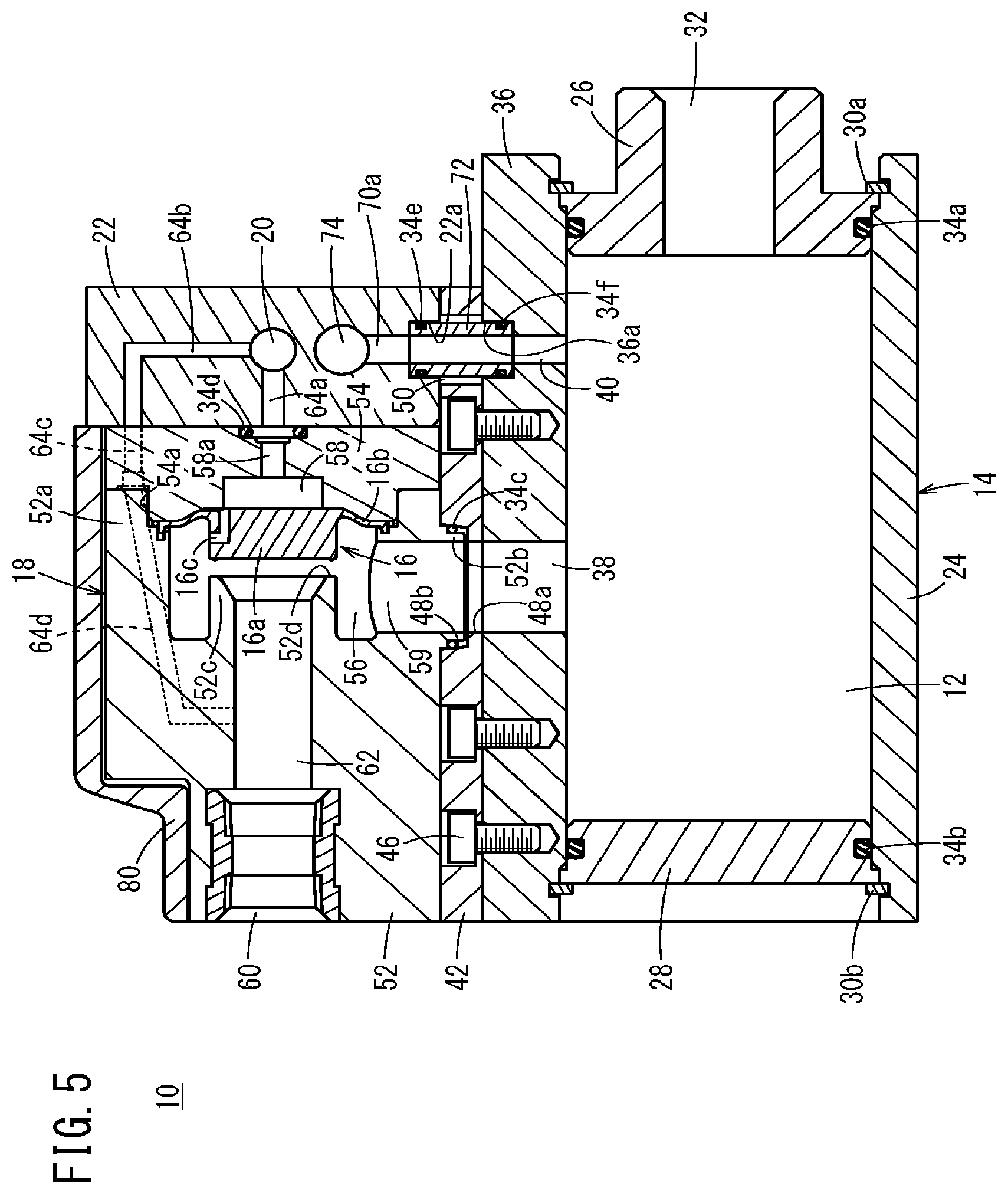 Patent US12305674 Figure 5 – High-pressure fluid discharge device