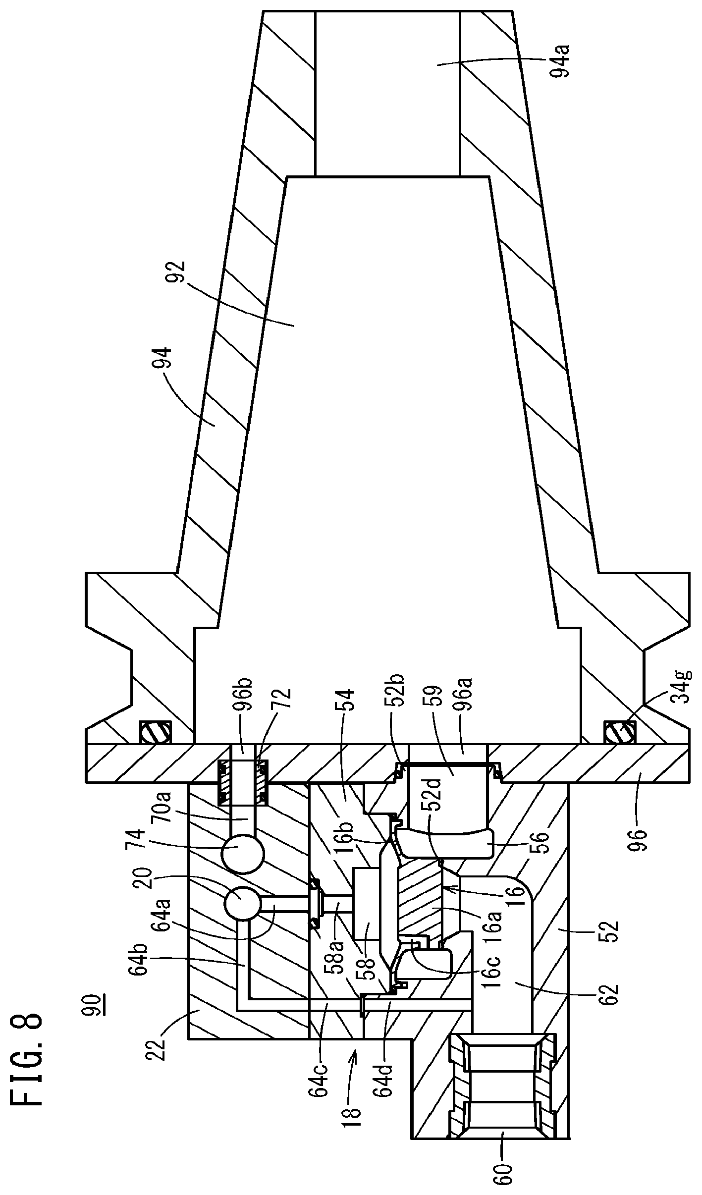 Patent US12305674 Figure 8 – High-pressure fluid discharge device