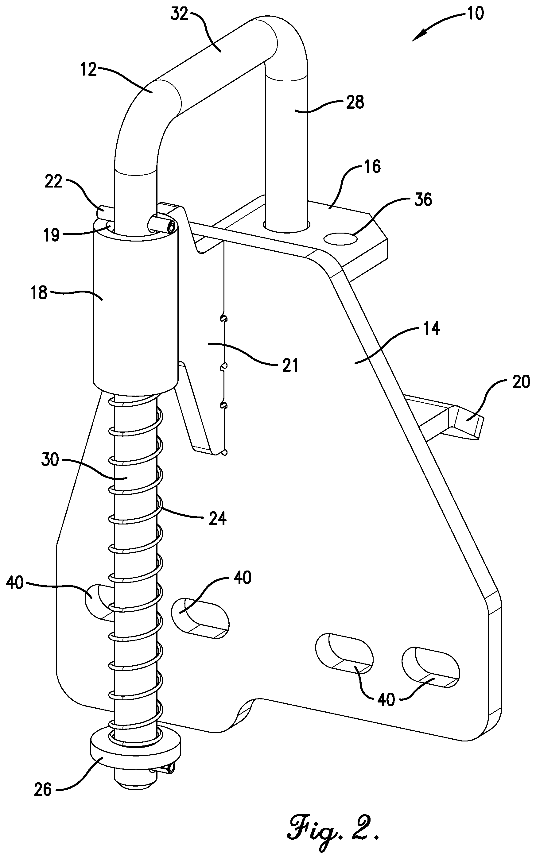 Patent US12305680 Figure 2 – Locking bracket and methods of using the same