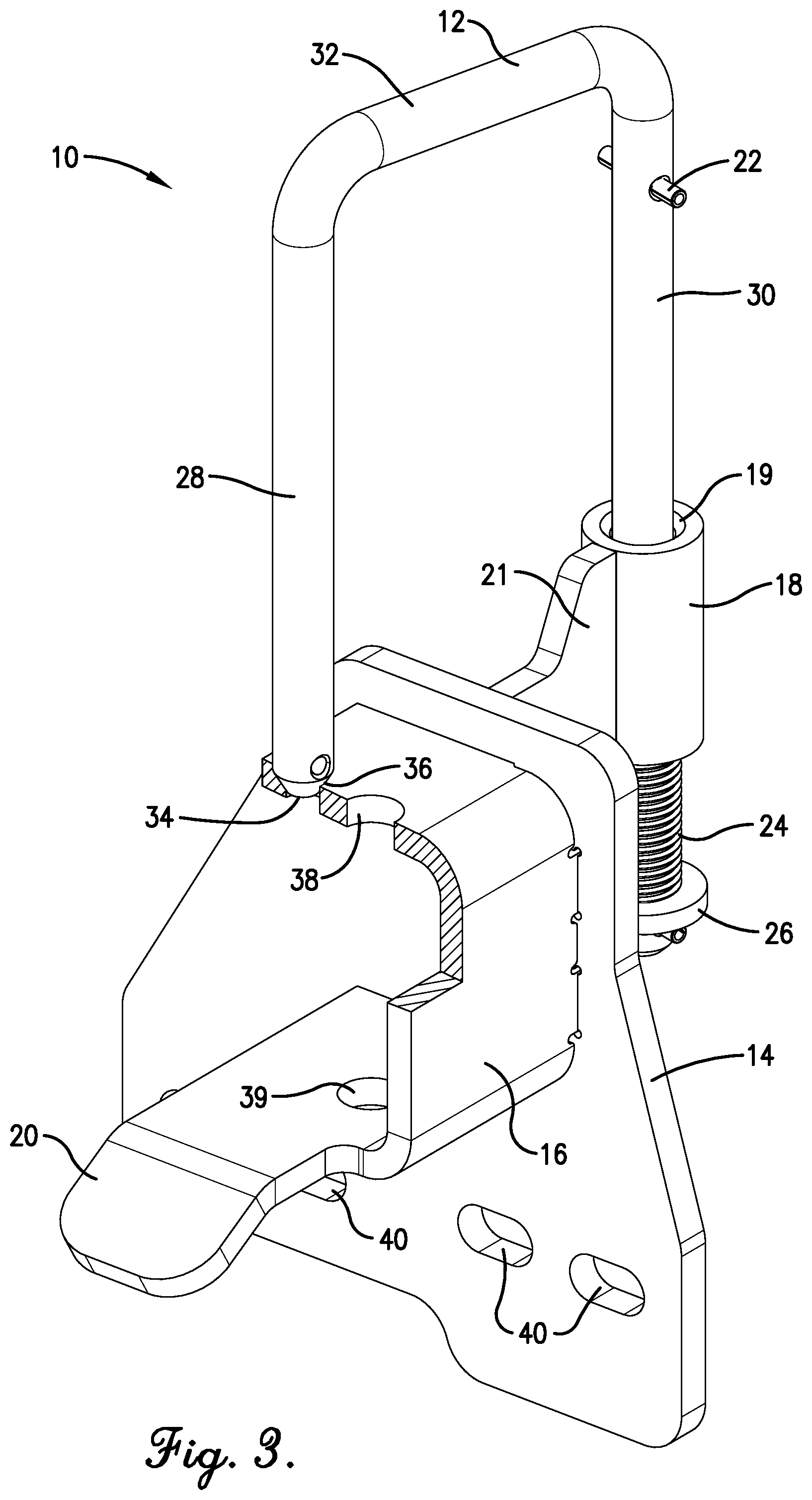 Patent US12305680 Figure 3 – Locking bracket and methods of using the same