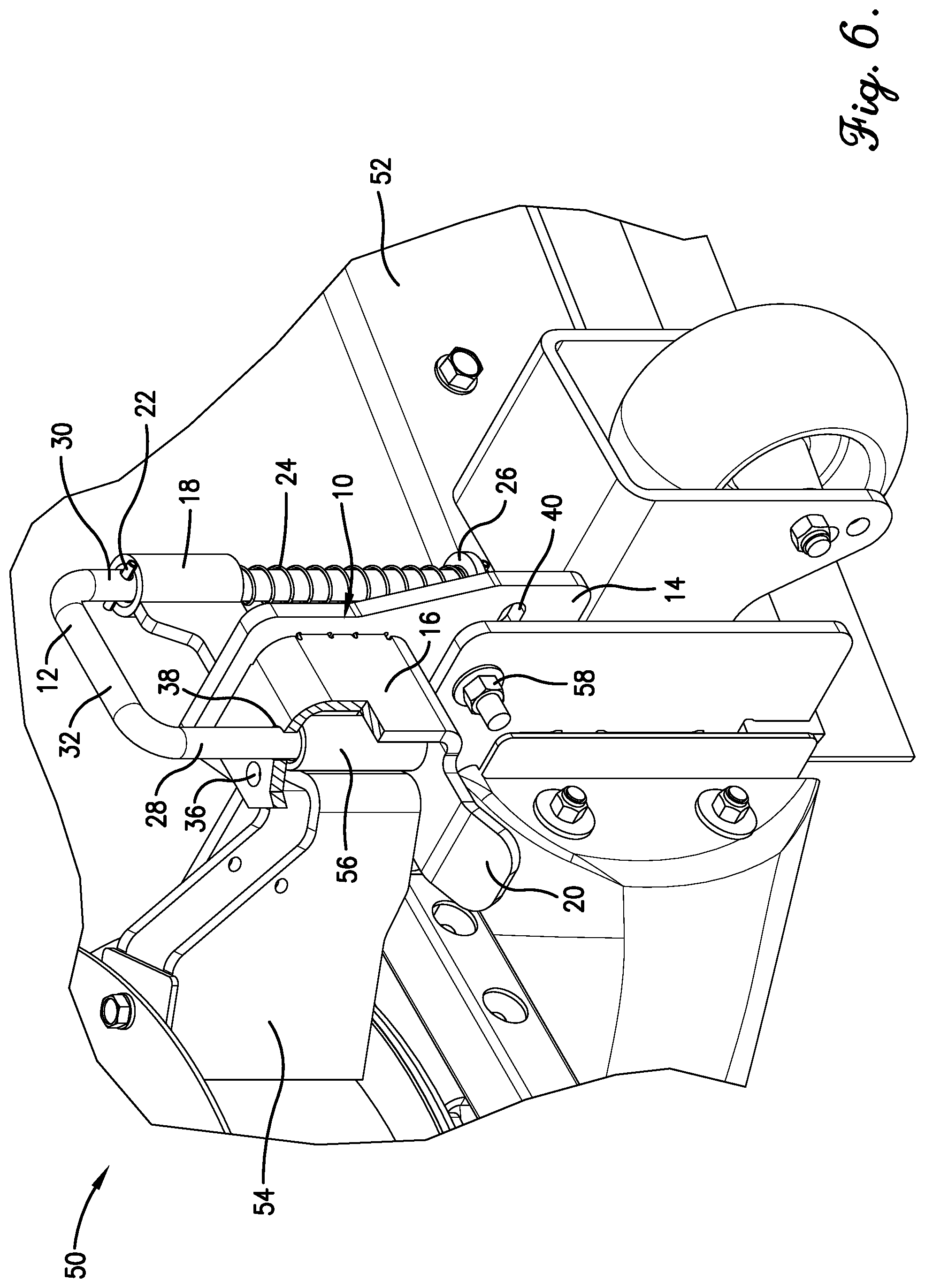 Patent US12305680 Figure 6 – Locking bracket and methods of using the same