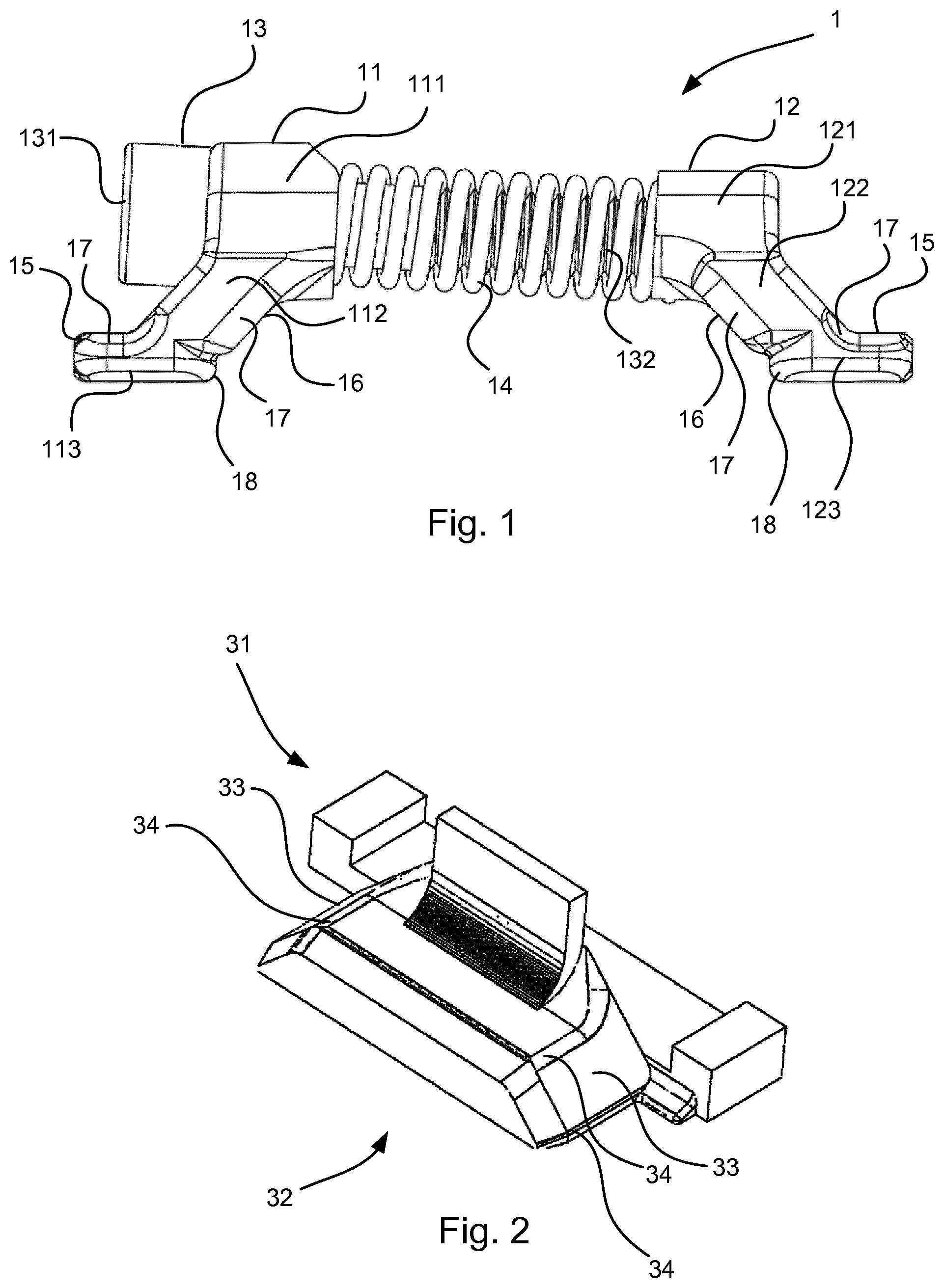 Patent US12305681 Figure 1 – Space saving mechanism for installation of swing door operator