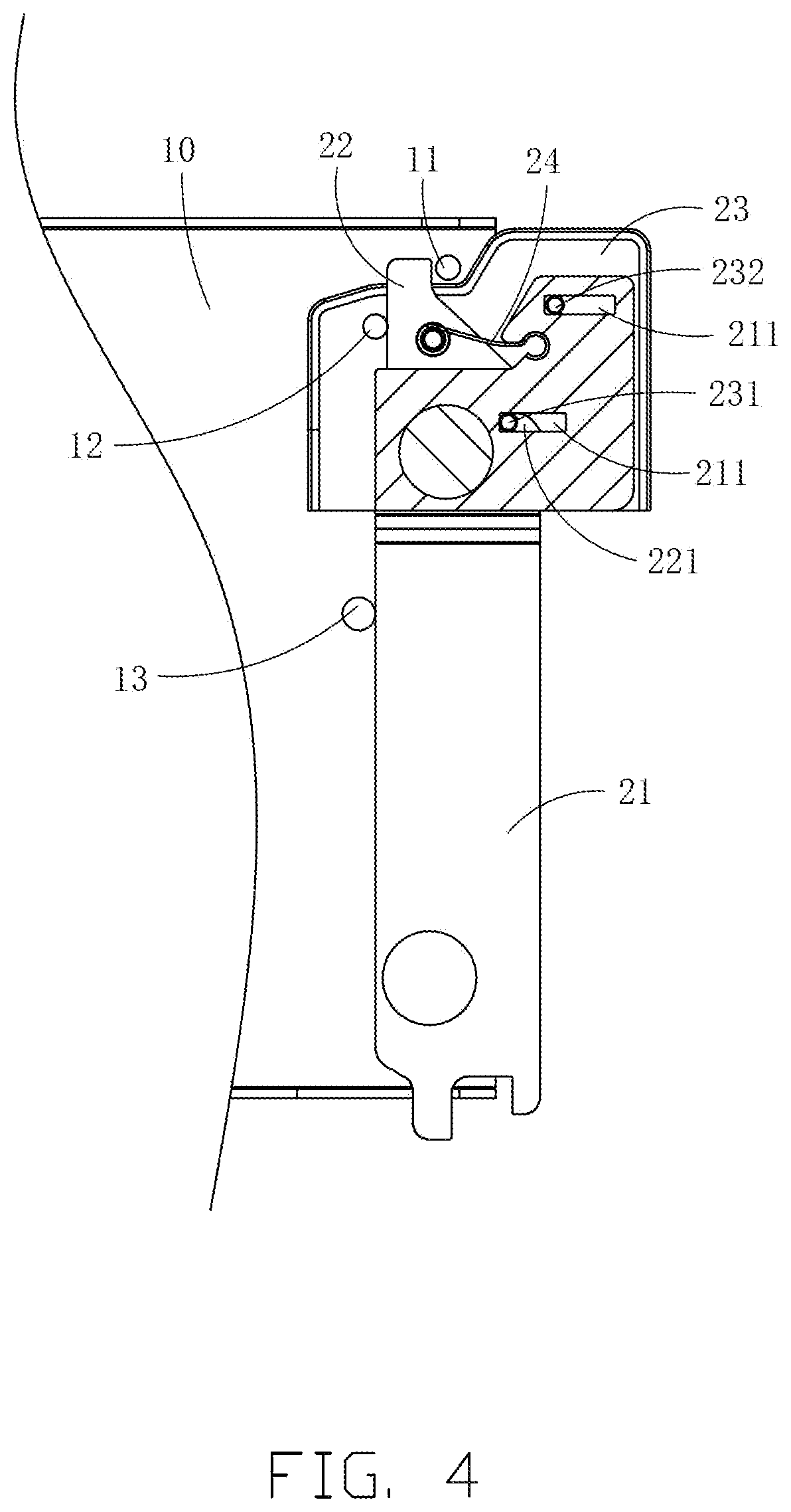 Patent US12305682 Figure 4 – Locking device and functional module