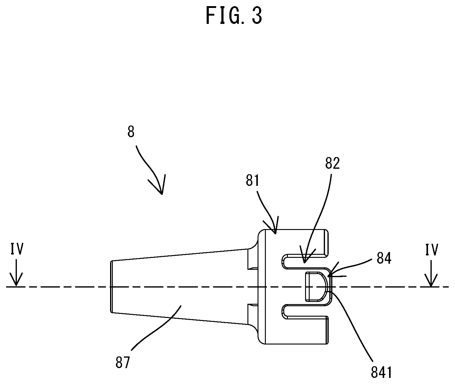 Patent US12305683 Figure 3 – Connecting structure between power tool and attachment