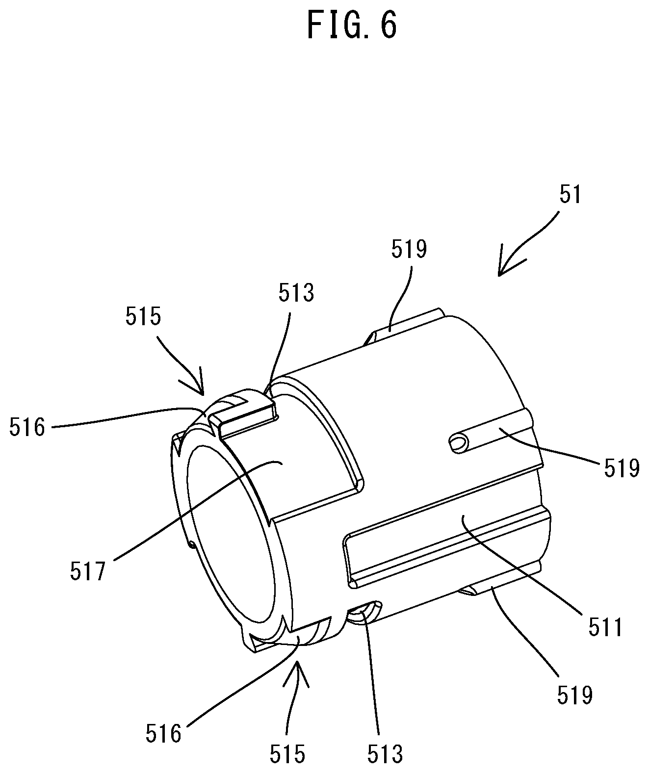 Patent US12305683 Figure 6 – Connecting structure between power tool and attachment