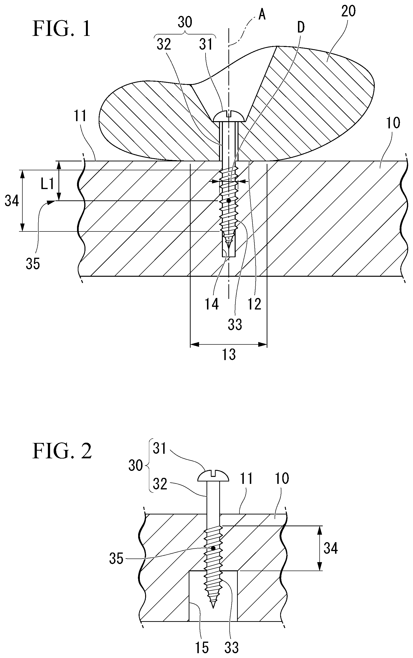 Patent US12305685 Figure 1 – Fastening structure and keyboard device