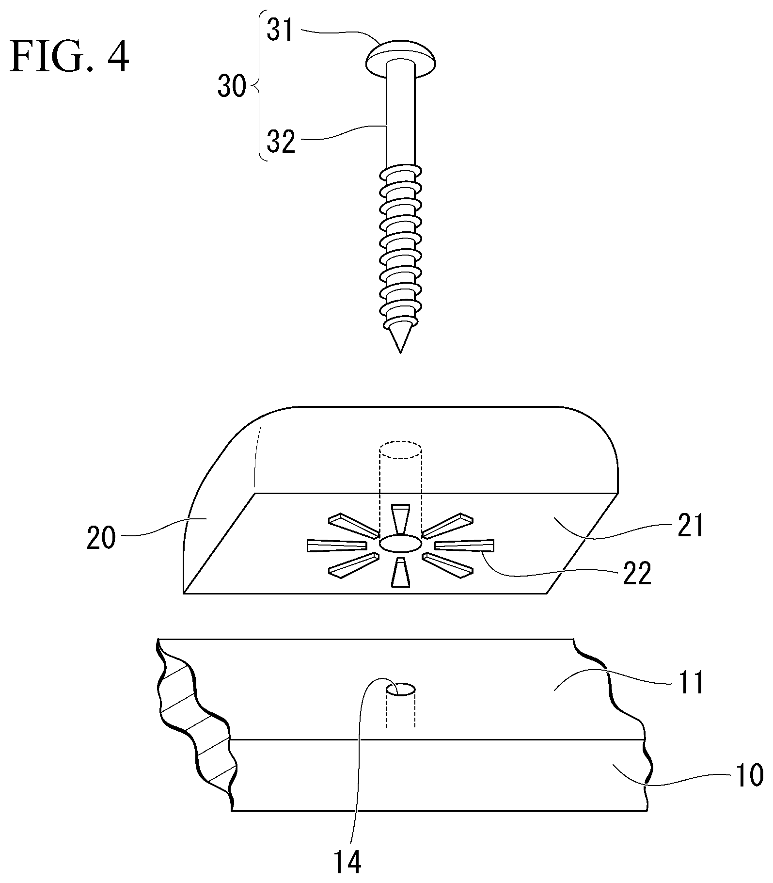 Patent US12305685 Figure 3 – Fastening structure and keyboard device