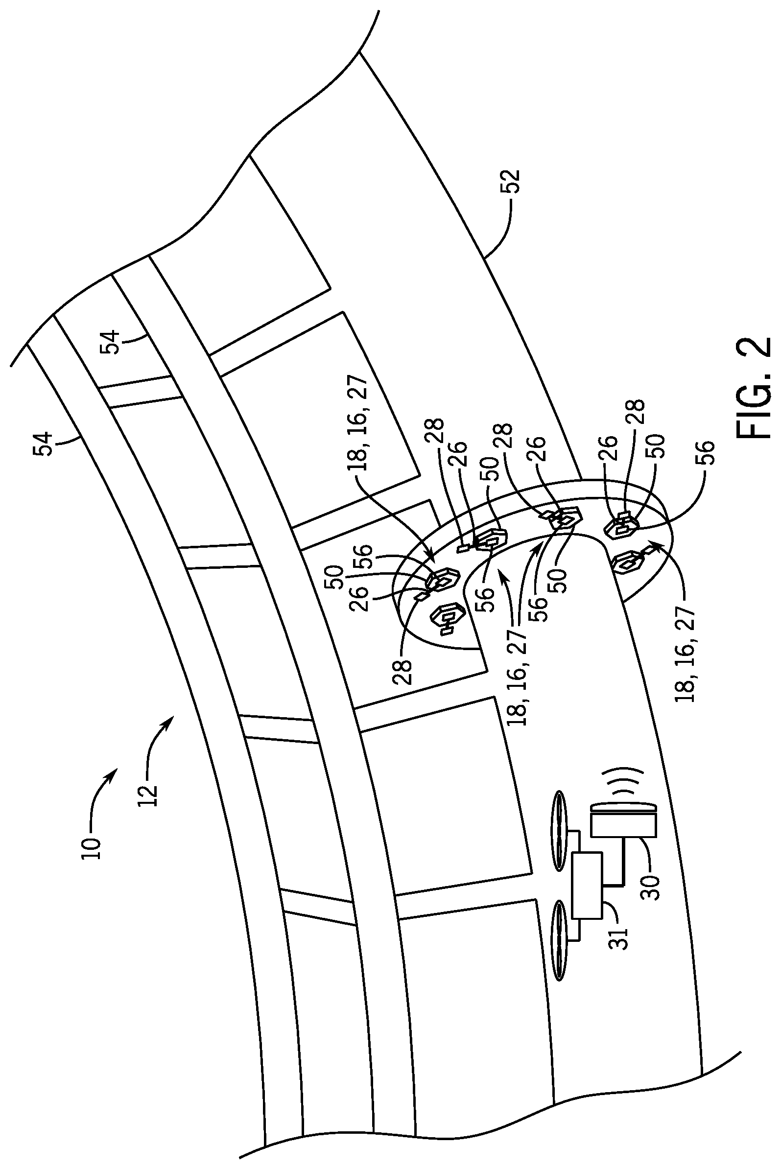 Patent US12305686 Figure 2 – Systems and methods for inspection of fasteners in amusement park attractions