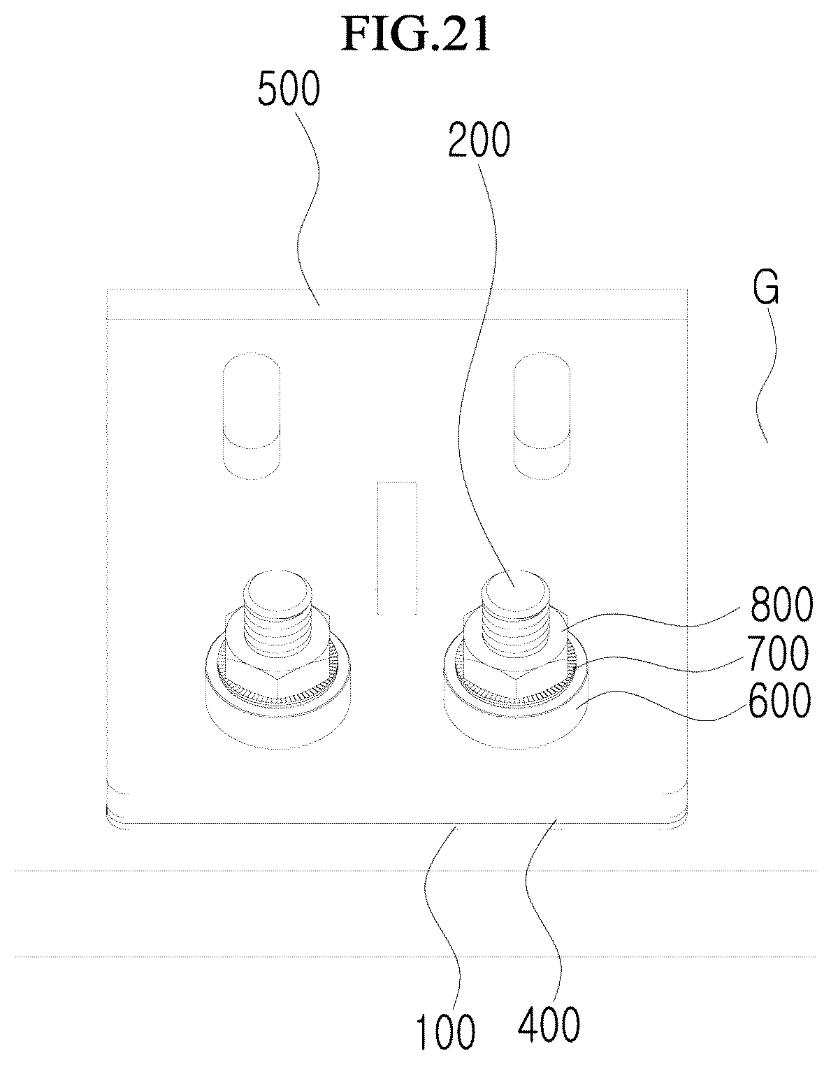 Patent US12305687 Figure 12 – L-shaped bolt fastening structure using hole guard
