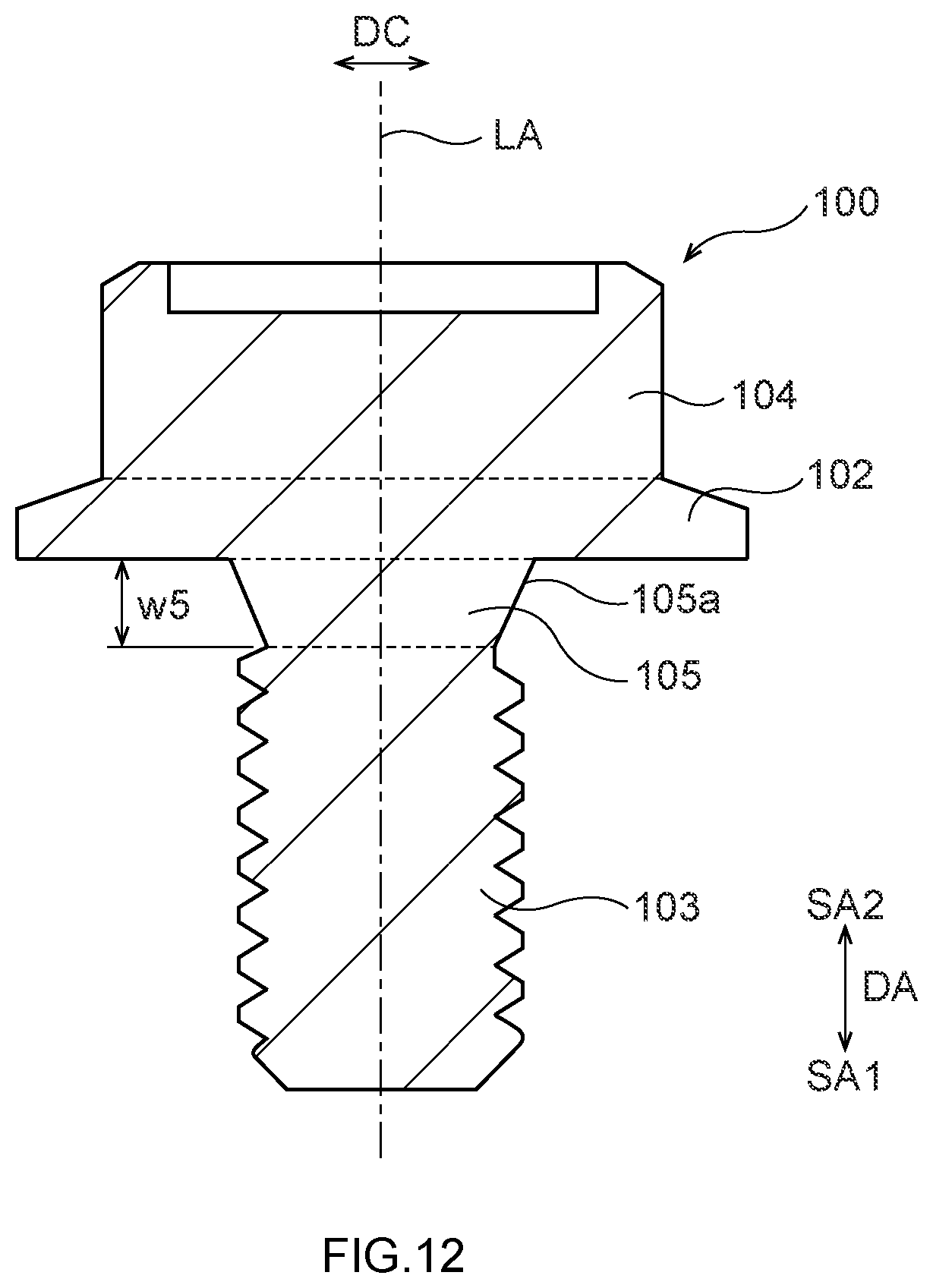 Patent US12305688 Figure 11 – Bolt for centering components relative to each other