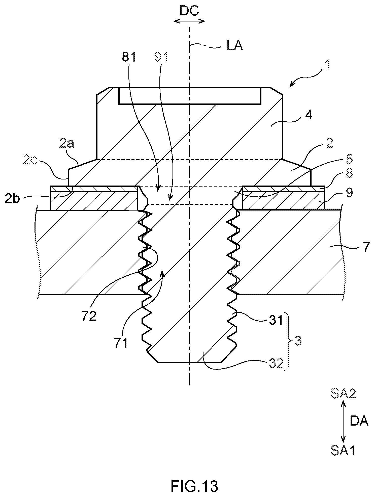 Patent US12305688 Figure 12 – Bolt for centering components relative to each other