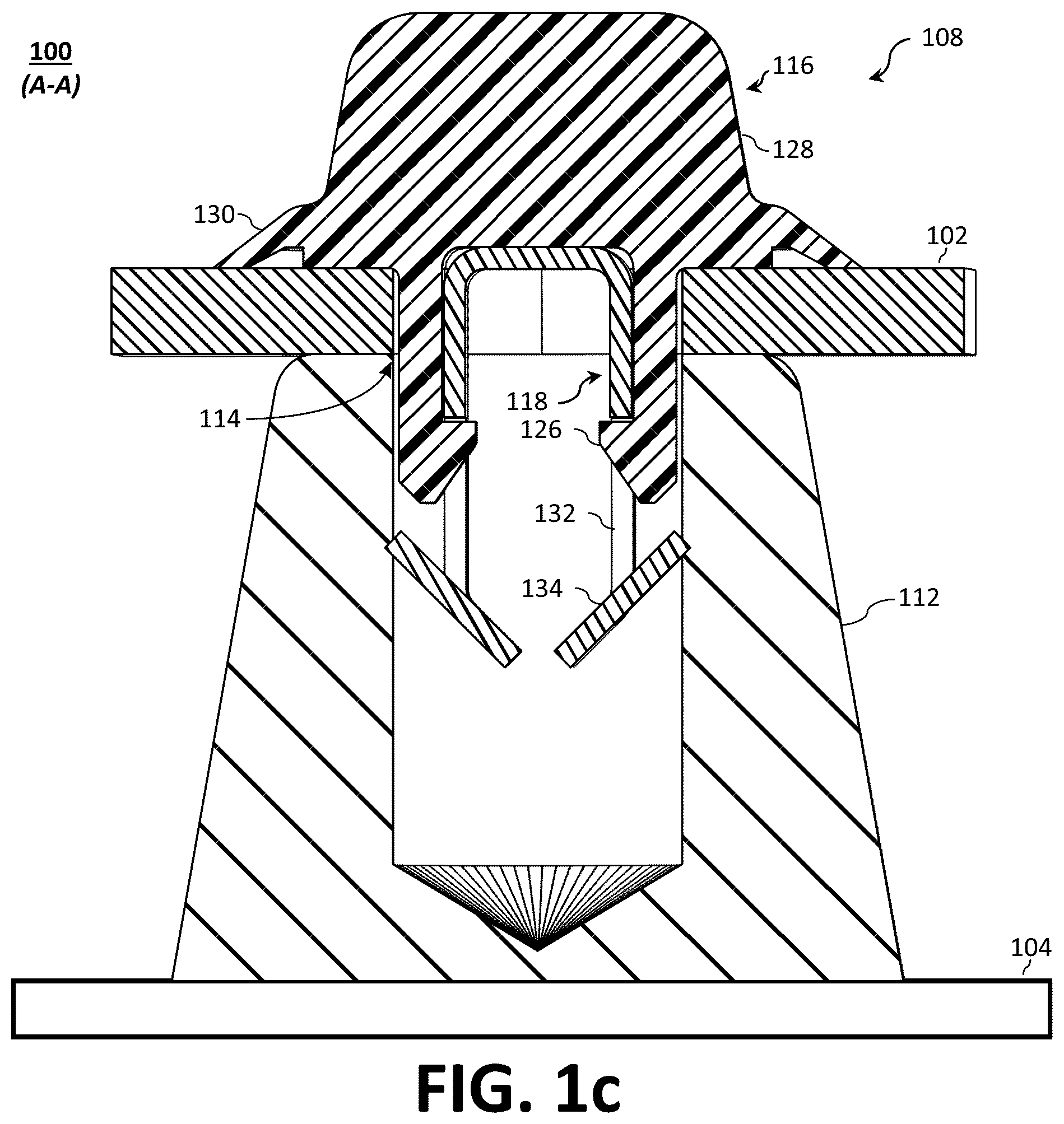 Patent US12305689 Figure 2 – Isolating blind hole fastener