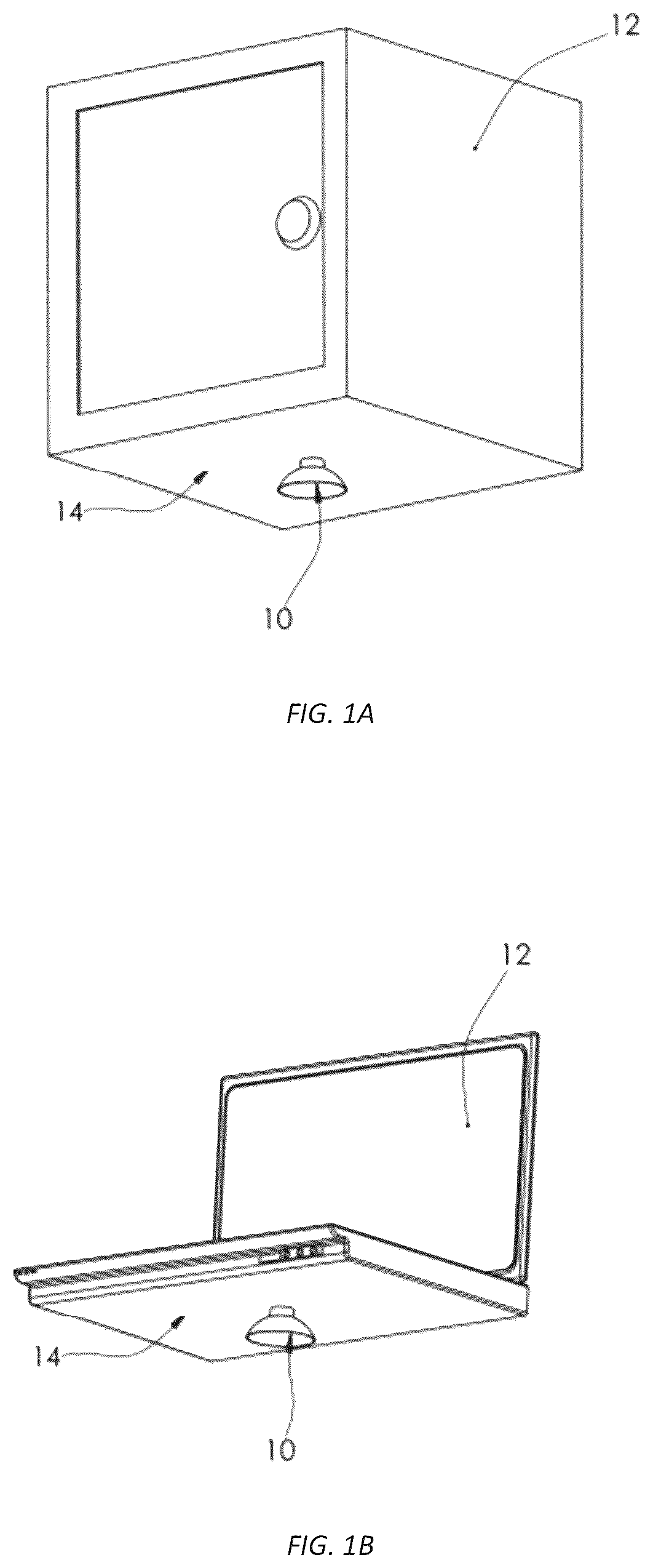 Patent US12305692 Figure 1 – Electronically-releasable suction cup assembly secured to an appliance
