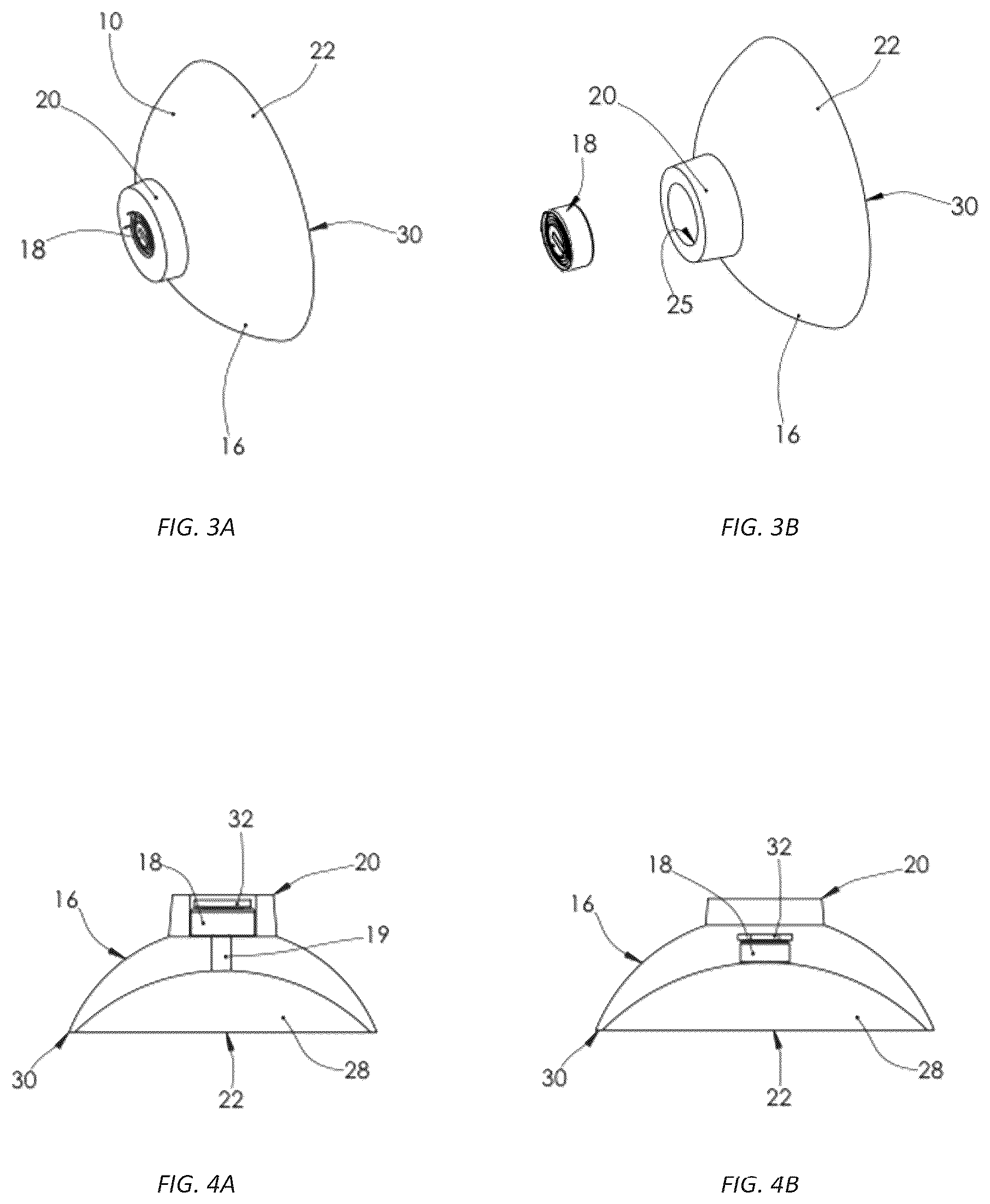 Patent US12305692 Figure 3 – Electronically-releasable suction cup assembly secured to an appliance