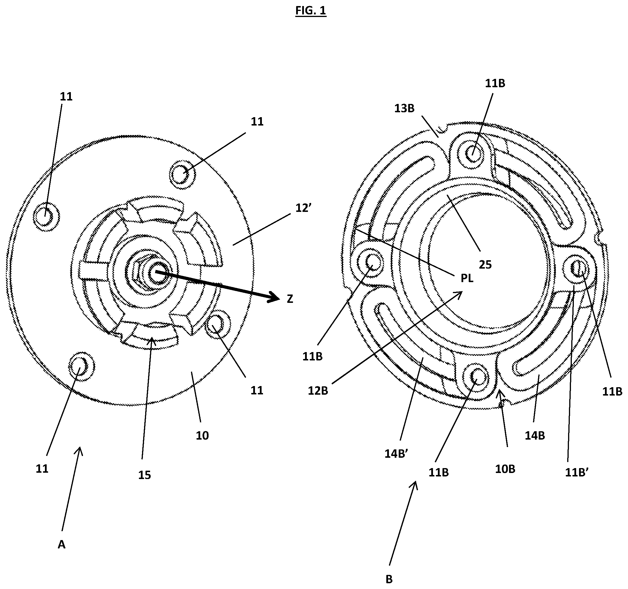 Patent US12305693 Figure 1 – Pressure fixing device of panel-works, in particular covering panels in the nautical field