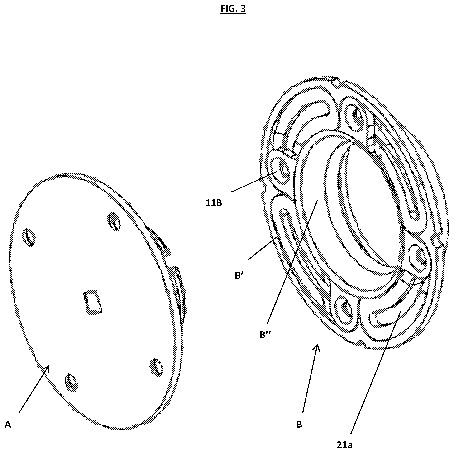 Patent US12305693 Figure 3 – Pressure fixing device of panel-works, in particular covering panels in the nautical field