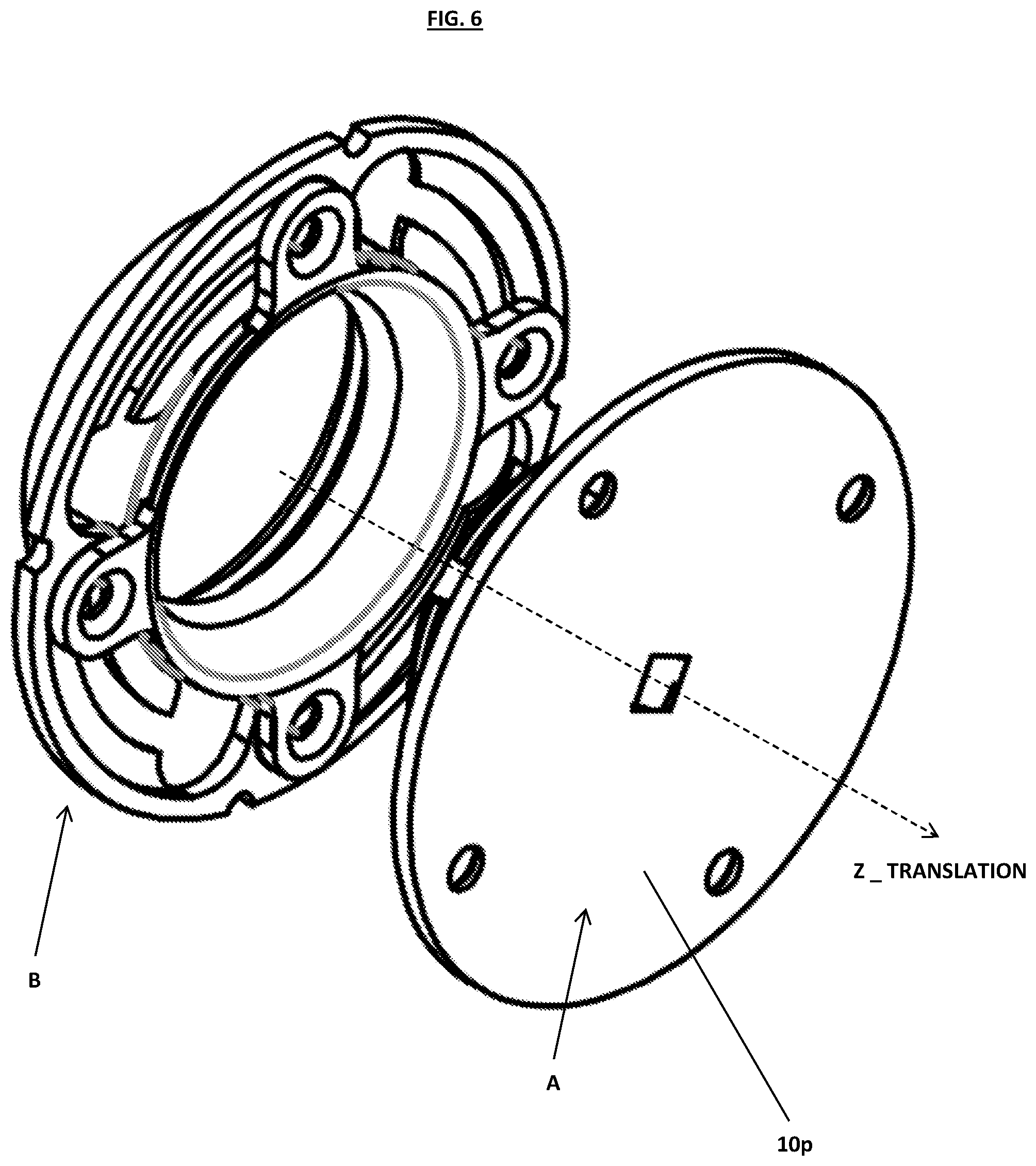 Patent US12305693 Figure 6 – Pressure fixing device of panel-works, in particular covering panels in the nautical field
