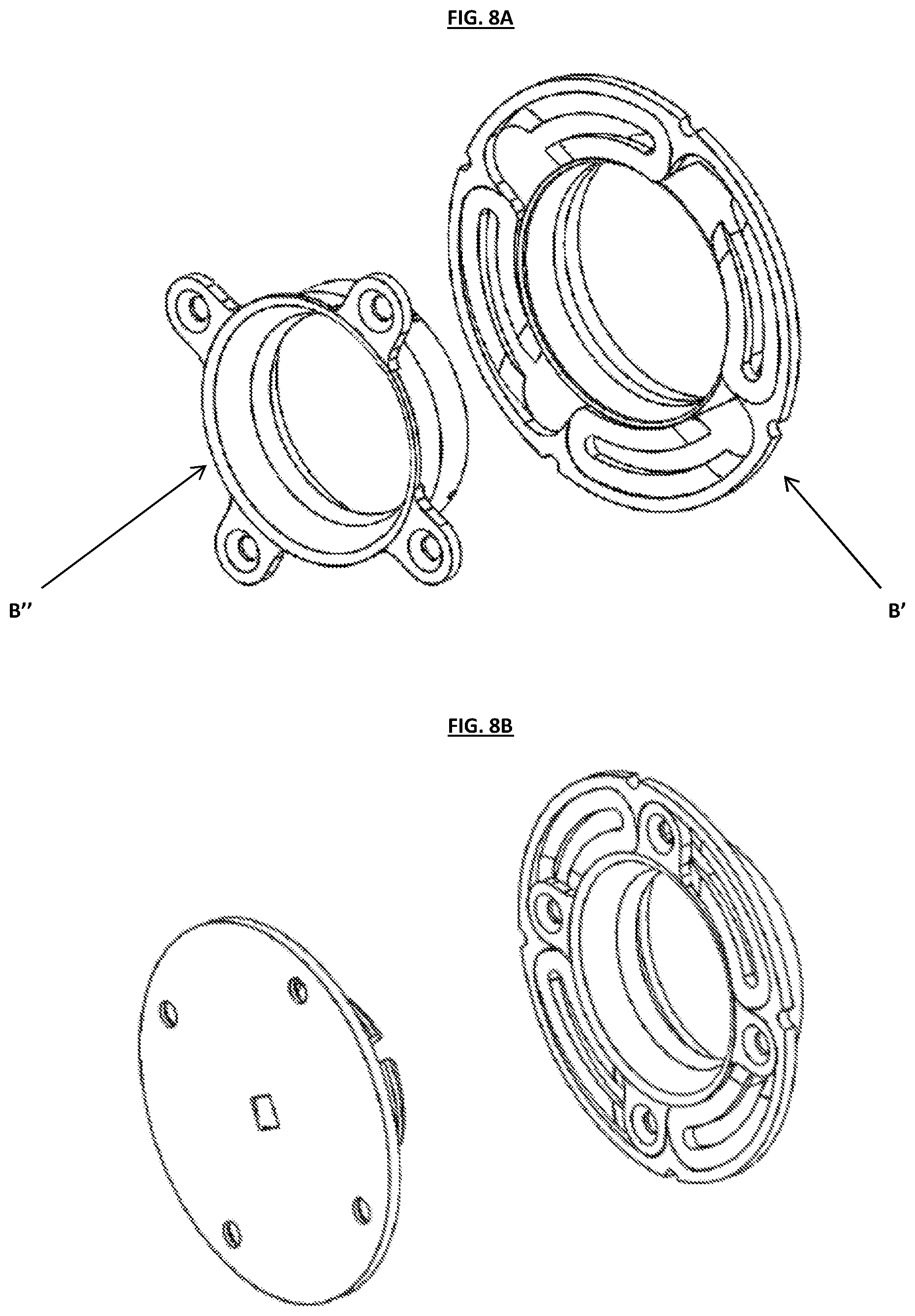 Patent US12305693 Figure 8 – Pressure fixing device of panel-works, in particular covering panels in the nautical field