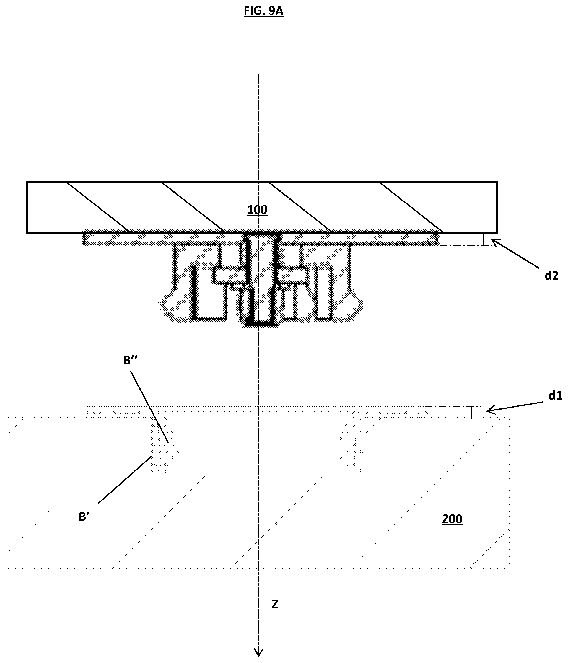 Patent US12305693 Figure 9 – Pressure fixing device of panel-works, in particular covering panels in the nautical field