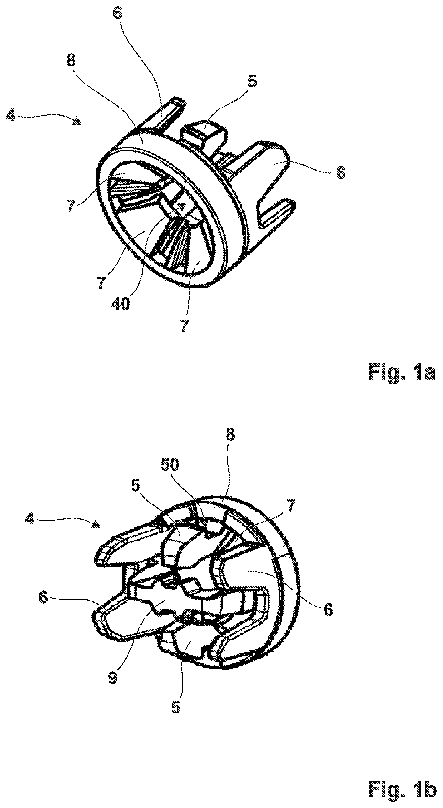 Patent US12305696 Figure 1 – Joining arrangement having a receiving means and a ball joint