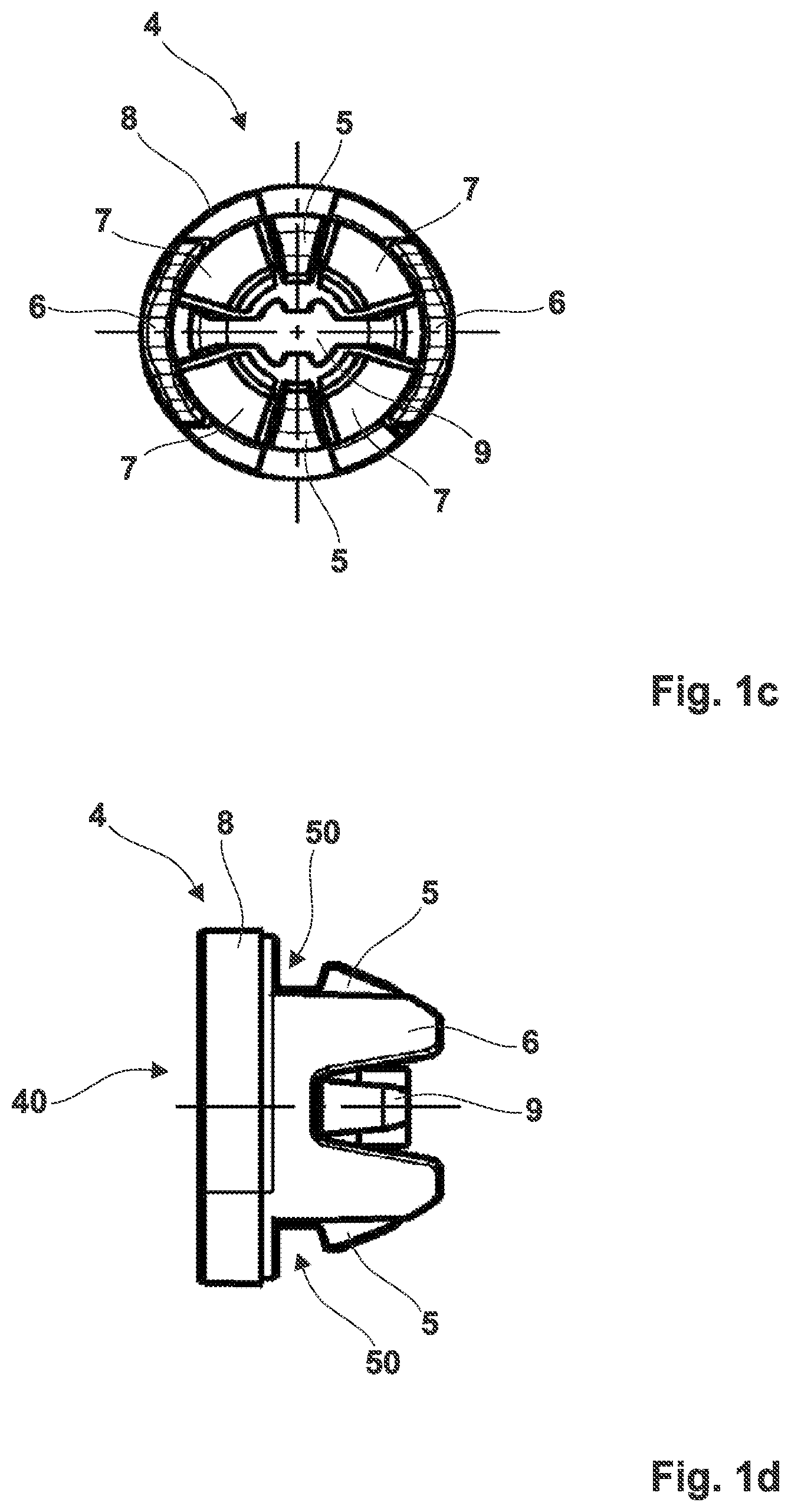 Patent US12305696 Figure 2 – Joining arrangement having a receiving means and a ball joint