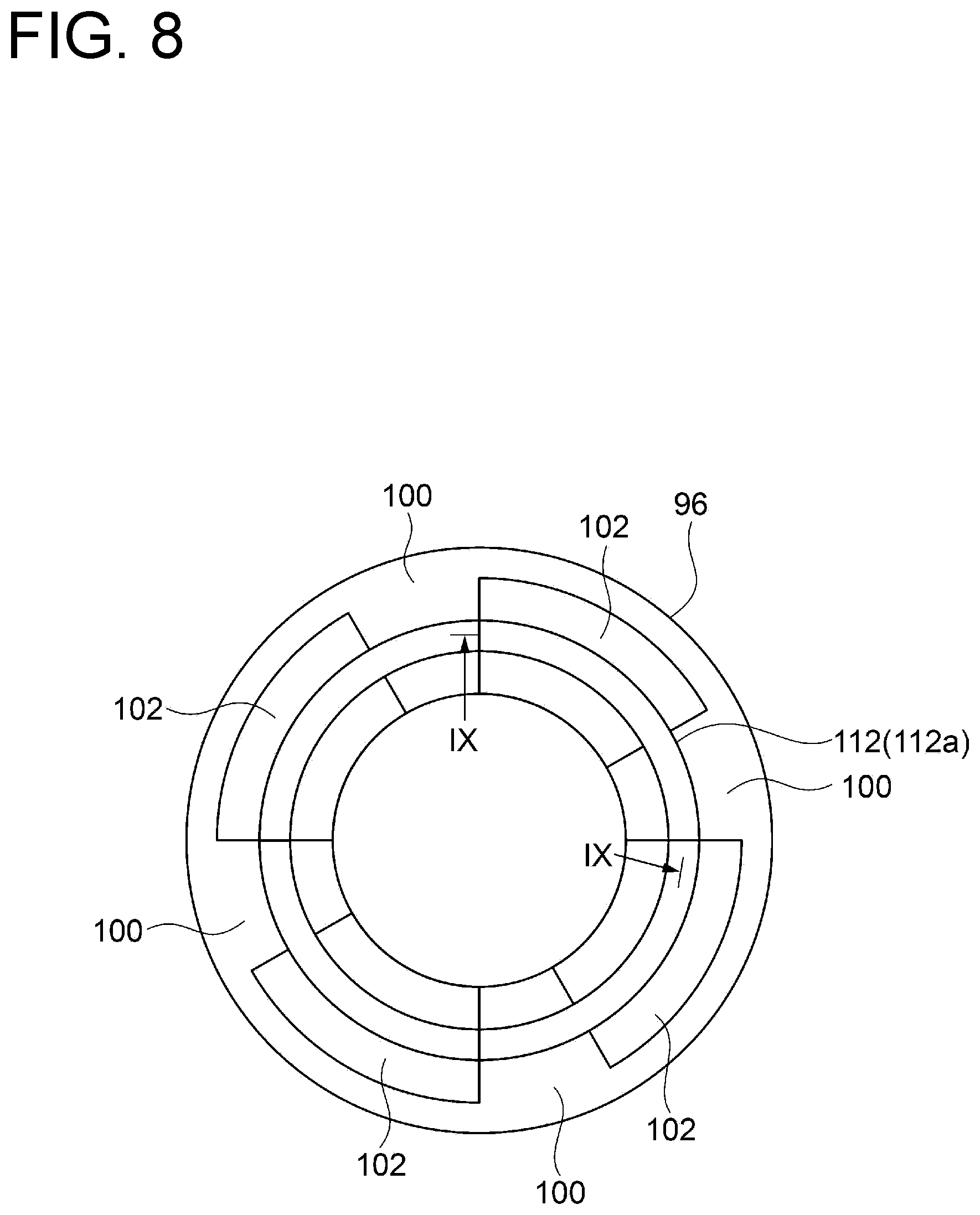 Patent US12305700 Figure 8 – Thrust bearing device and turbocharger