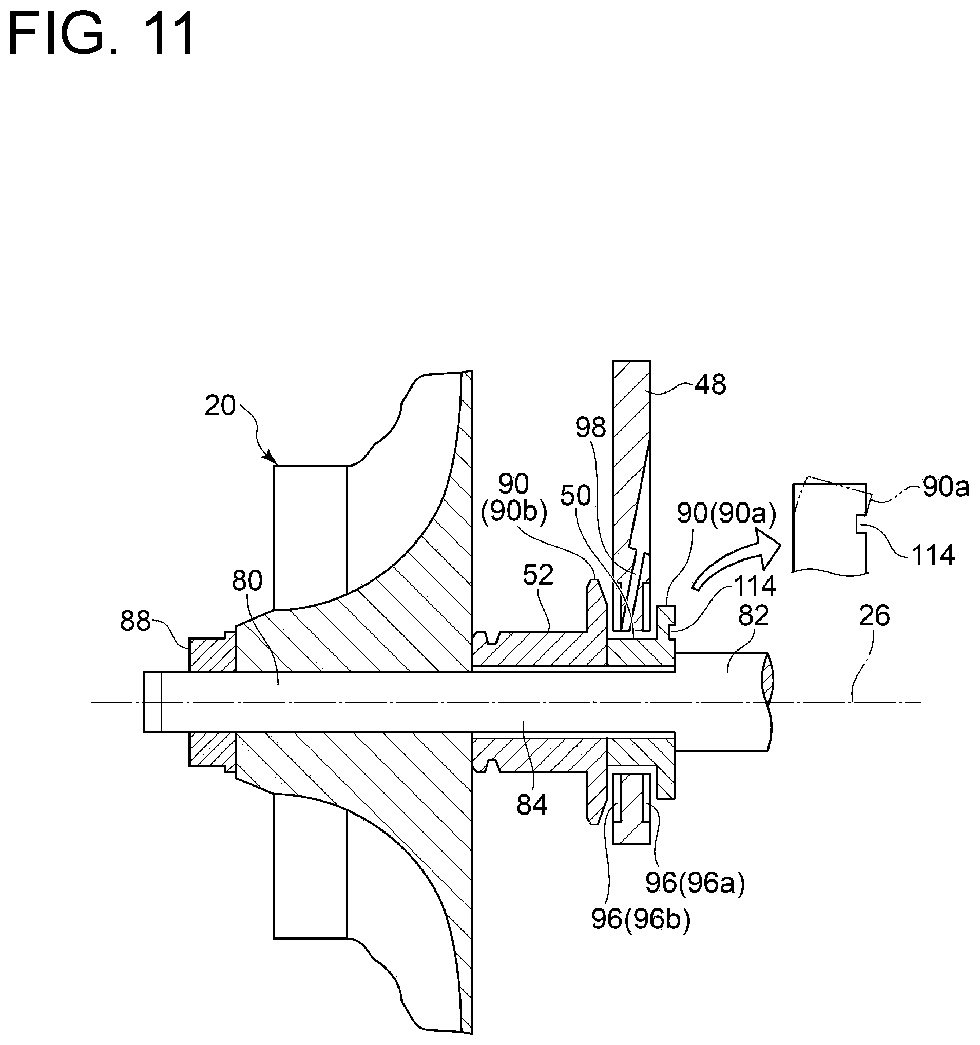 Patent US12305700 Figure 11 – Thrust bearing device and turbocharger