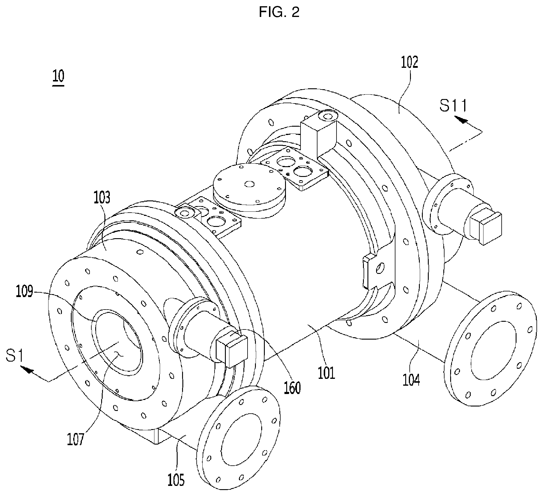 Patent US12305701 Figure 2 – Compressor and chiller system having the same