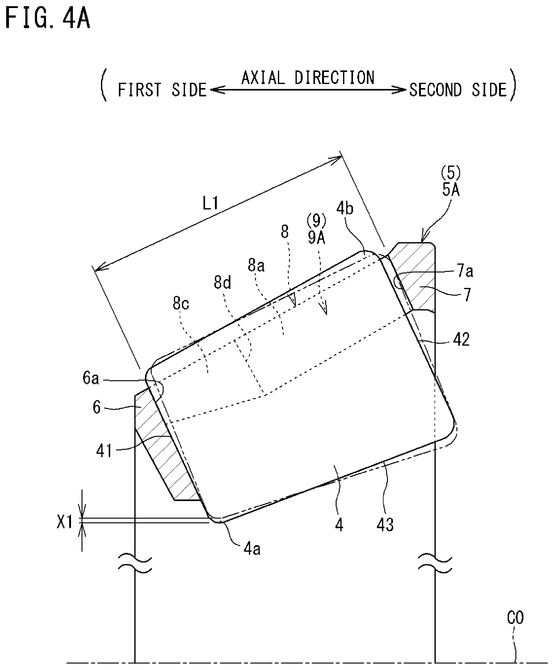 Patent US12305703 Figure 6 – Tapered roller bearing and cage