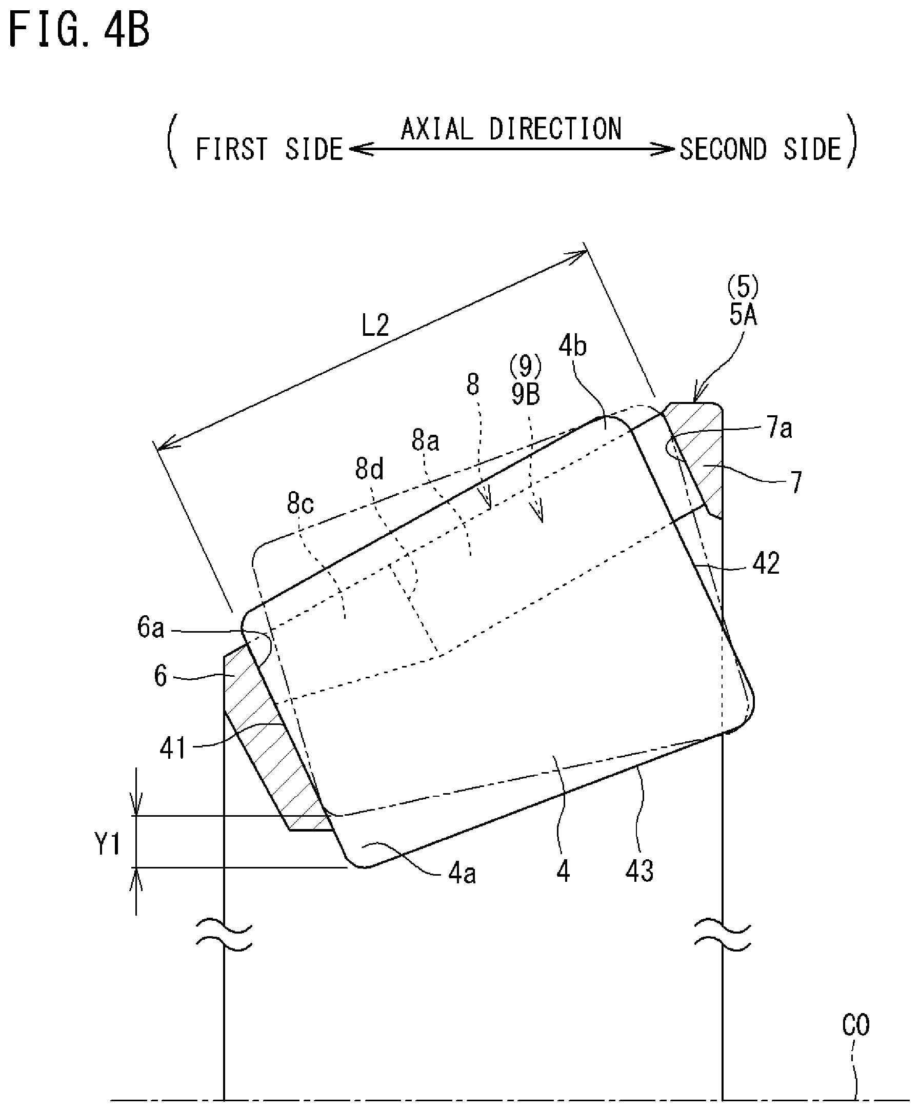 Patent US12305703 Figure 7 – Tapered roller bearing and cage