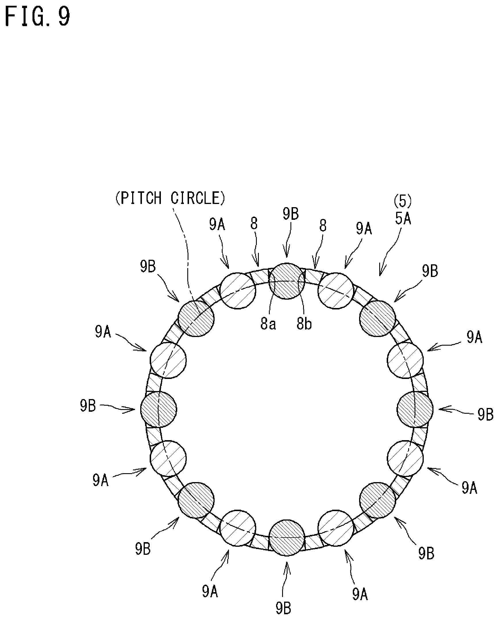 Patent US12305703 Figure 14 – Tapered roller bearing and cage