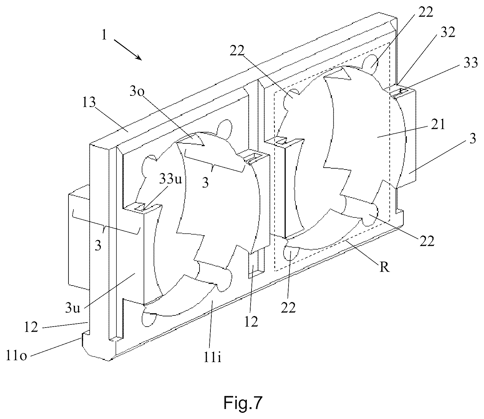 Patent US12305706 Figure 5 – Arc-shaped segment for assembling a segmented cage, cage and bearing