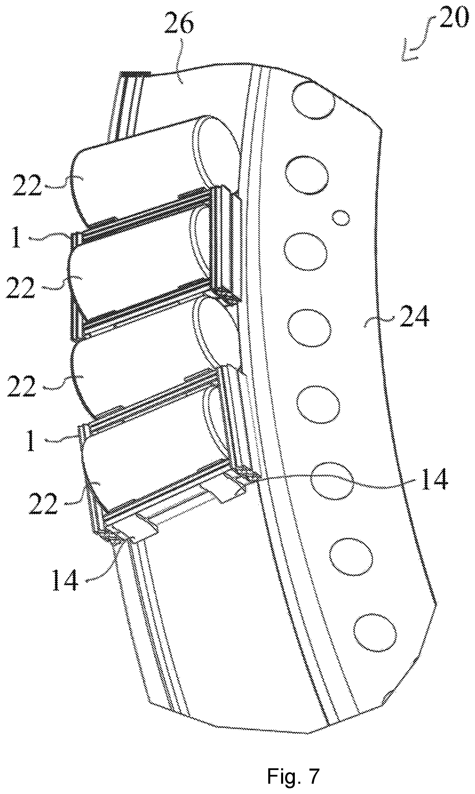 Patent US12305709 Figure 5 – Cage segment for a rolling-element bearing cage