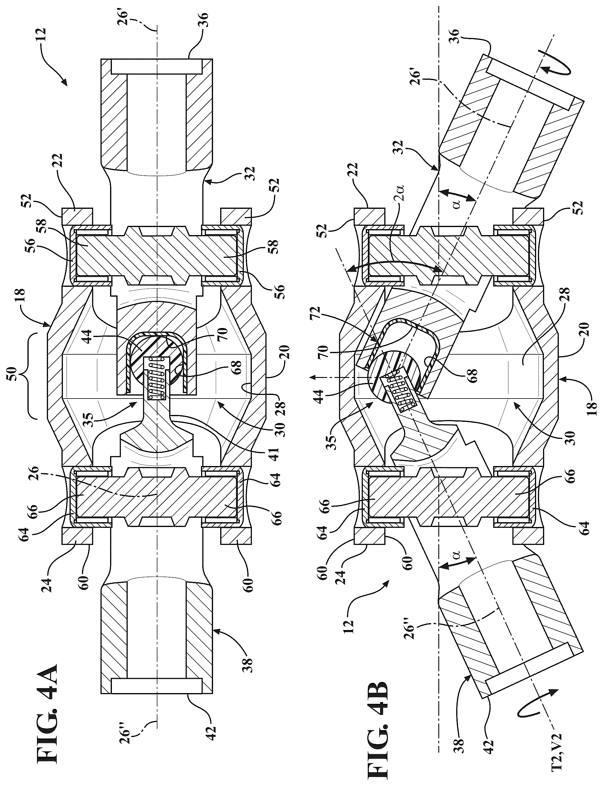 Patent US12305717 Figure 4 – Double cardan constant velocity adjustable joint